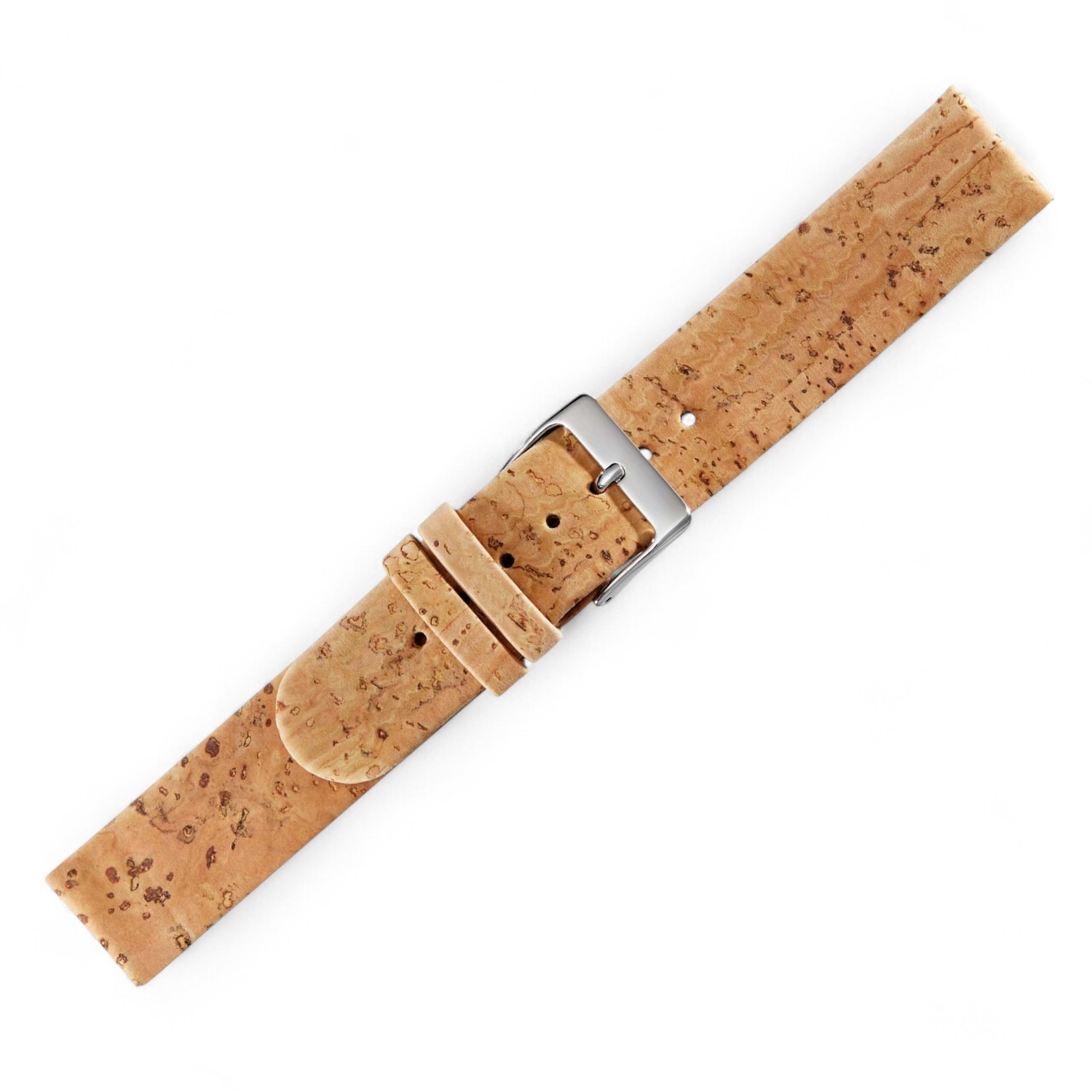 Schmidt Kork-Uhrenarmband für Herren, beige, 22mm, vegan, leicht und nachhaltig