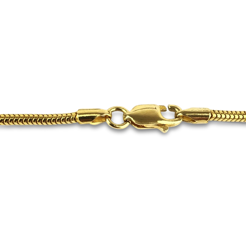 Schmidt Damen Kette Schlange, 925 Silber vergoldet, 40cm, Ø 1,8mm, gold