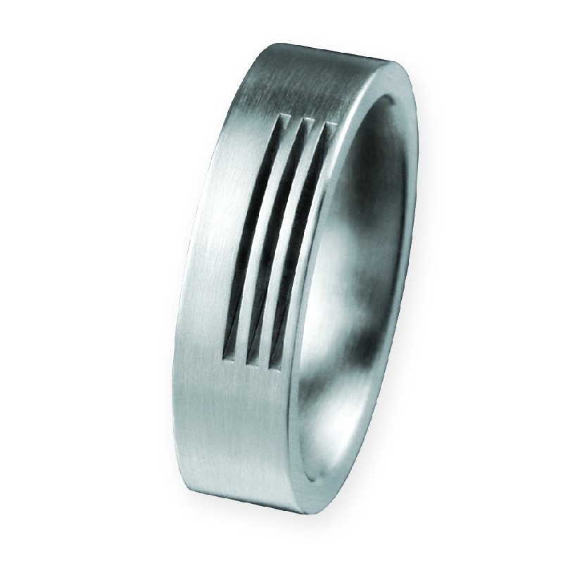 Ernstes Design Damen Ring Größe 52 in Silber, Edelstahl