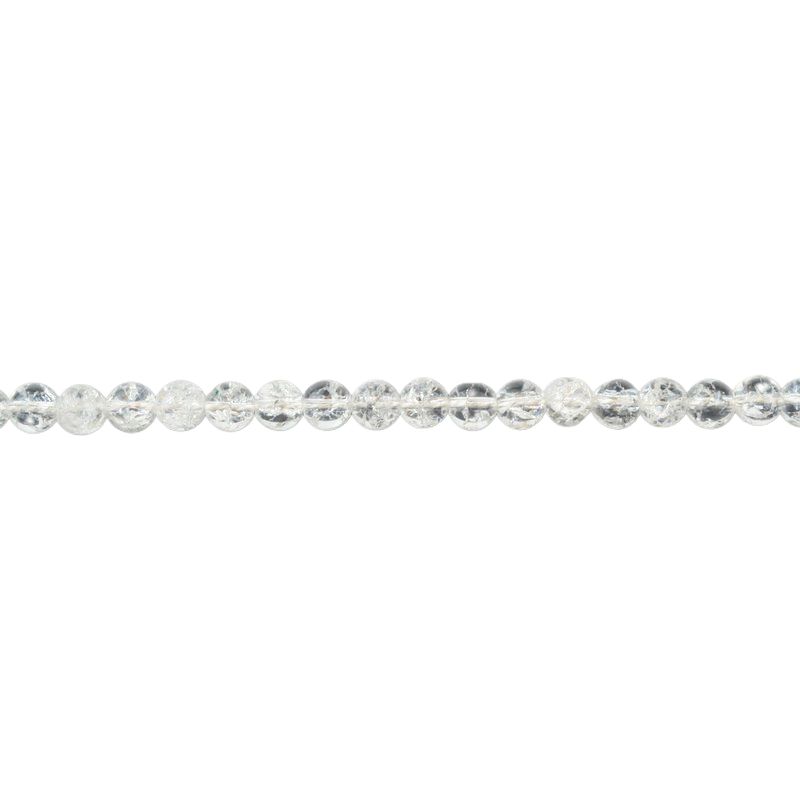 Schmidt Iris Bergkristall Kette für Damen, weiß, 8mm, 43cm Länge