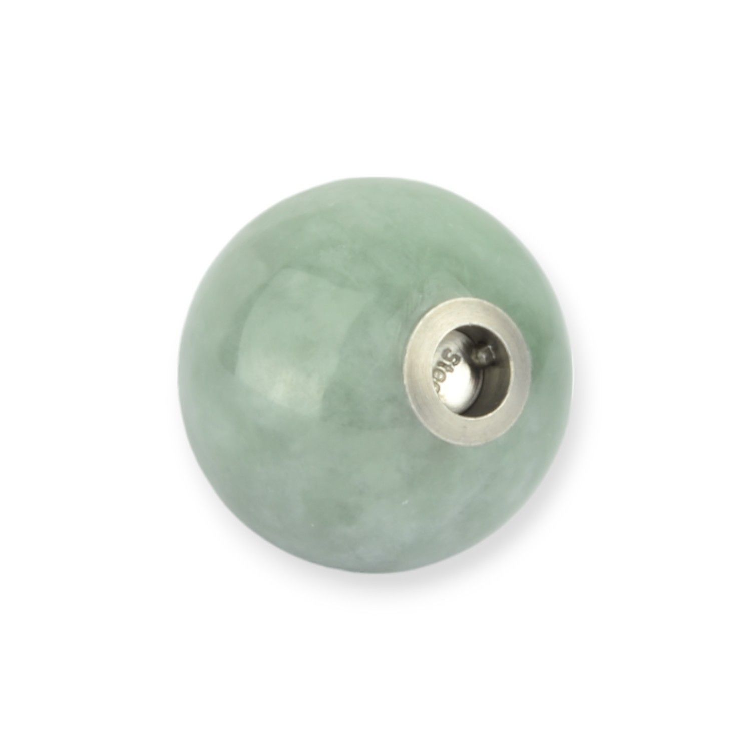 Schmidt Wechselschließe für Bajonett, Ø 12mm, grün/silber, Edelstahl mit Jade, Damen Kette