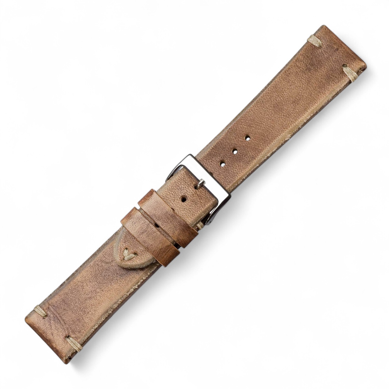 Vintage Passion Uhrenarmband aus braunem Leder für Herren und Damen, 18mm breit, Schmidt