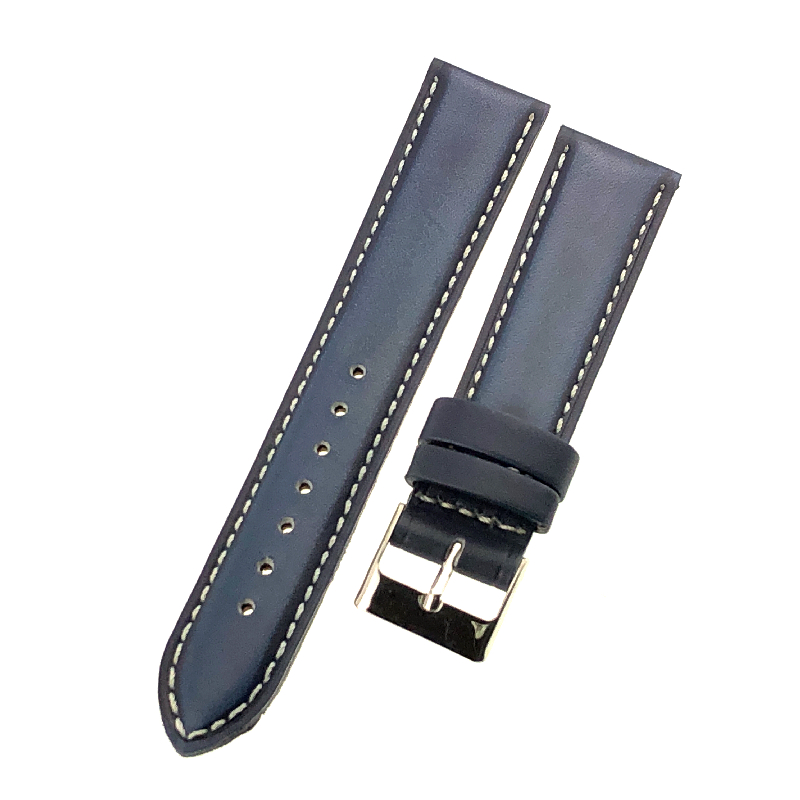 Schmidt Rustico blau Uhrenarmband, Leder, Unisex, Anstoßbreite 18mm, Schließe 16mm