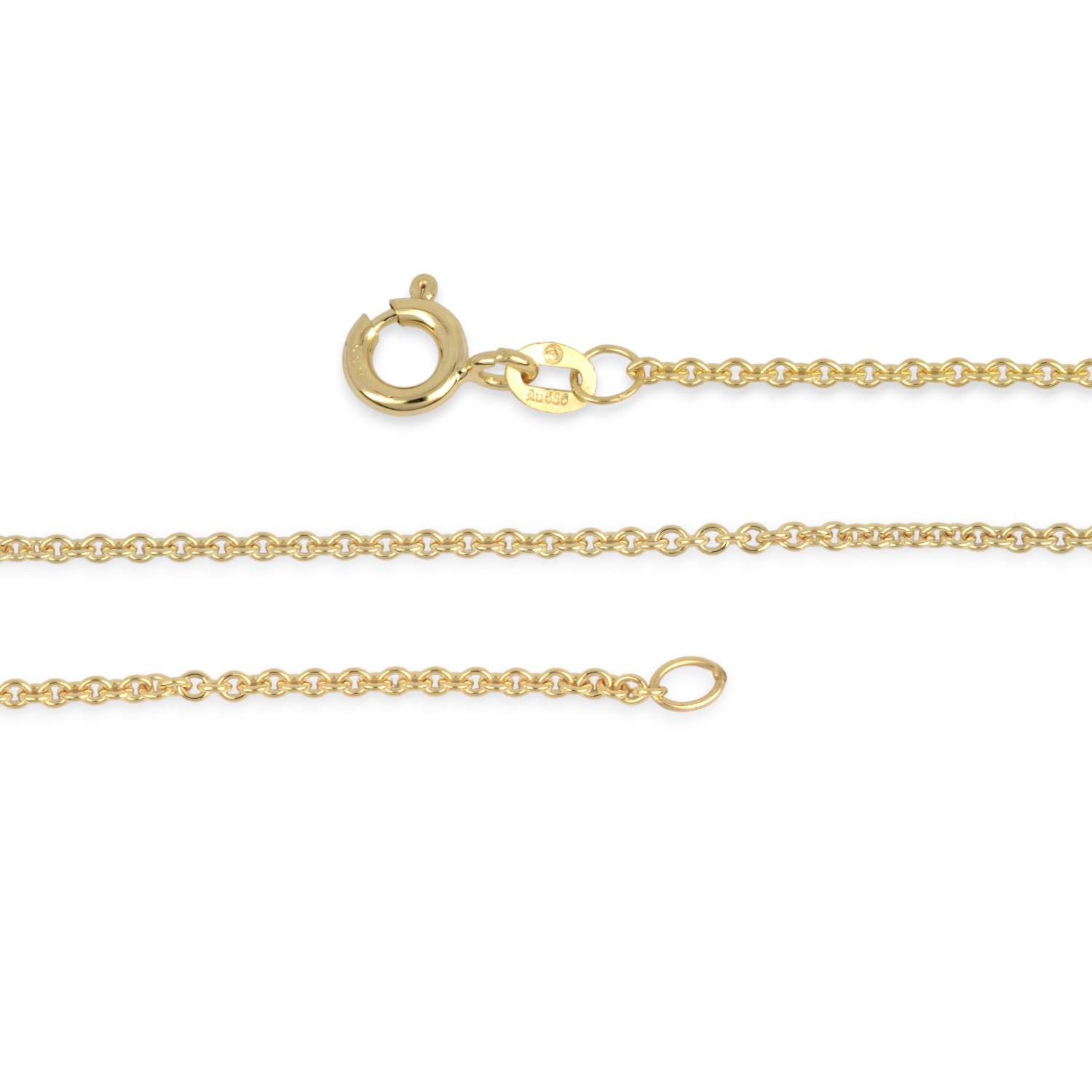 Schmidt Kette Rundanker 585 Gold für Damen, 60cm lang, Ø 1,5mm, elegantes Schmuckstück in Goldfarbe