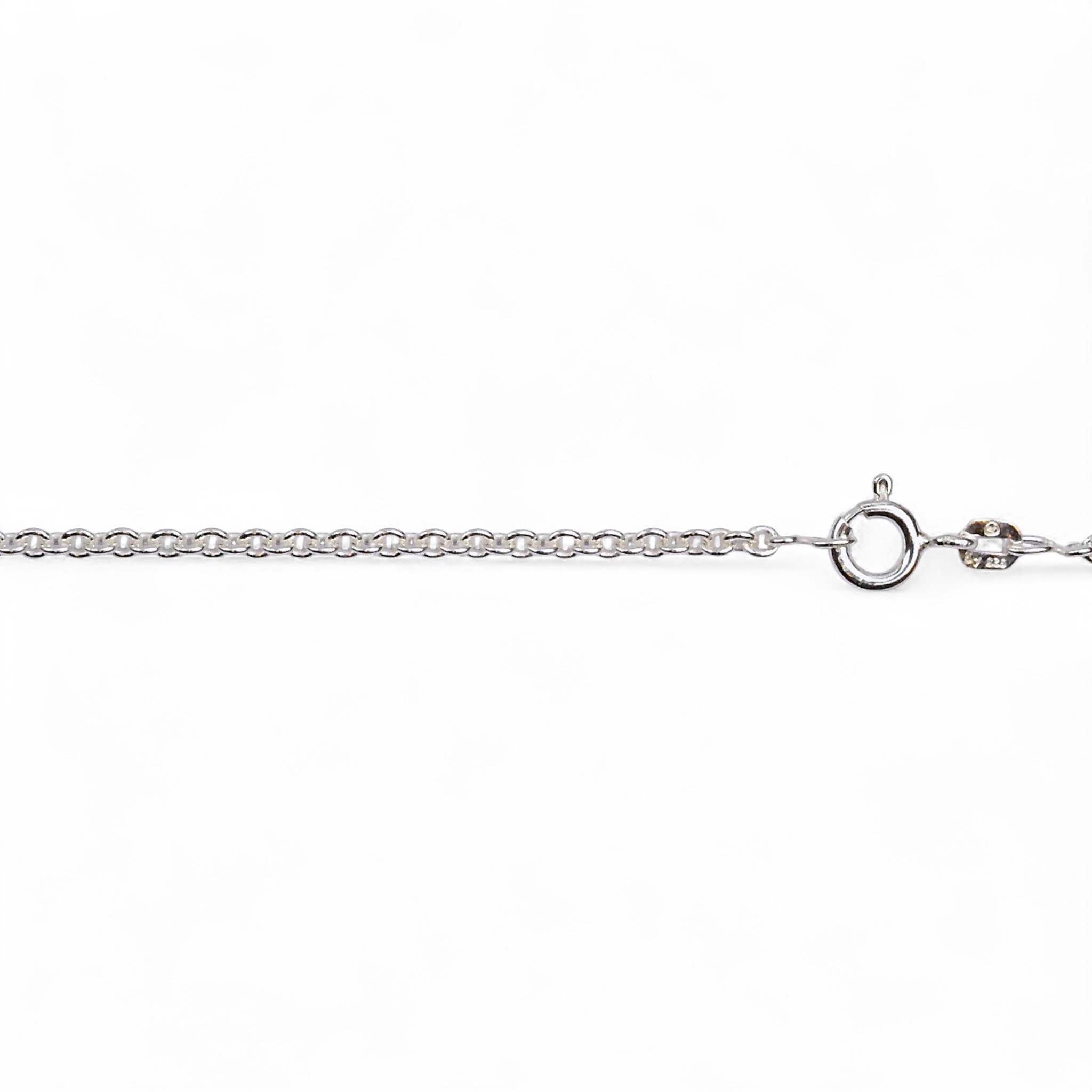 Schmidt Kette Anker rund 80cm aus 925 Silber für Herren und Damen mit Federring, 2,4 mm stark, silberfarben