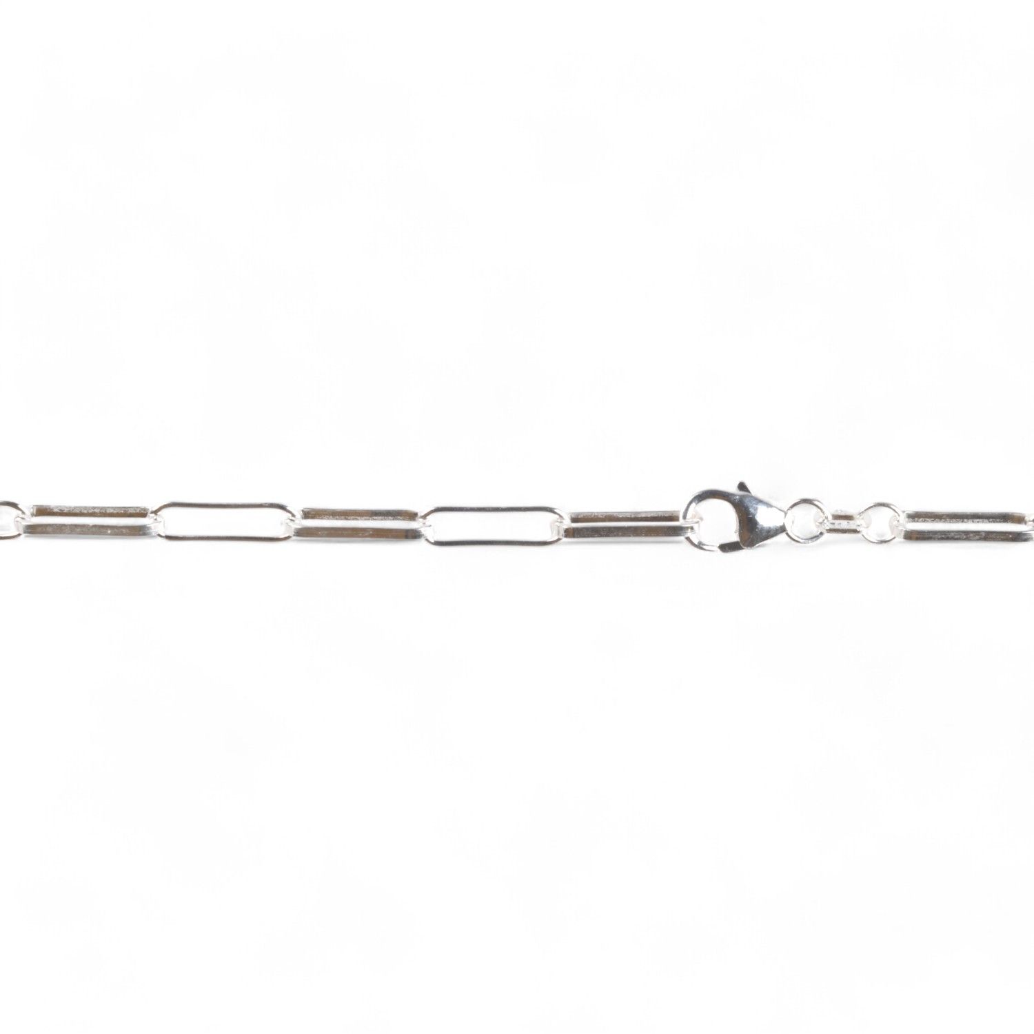 Schmidt Armband Paperclip Damen 925 Silber mit Karabiner, 21 cm, silberfarben, ca. 3 mm stark