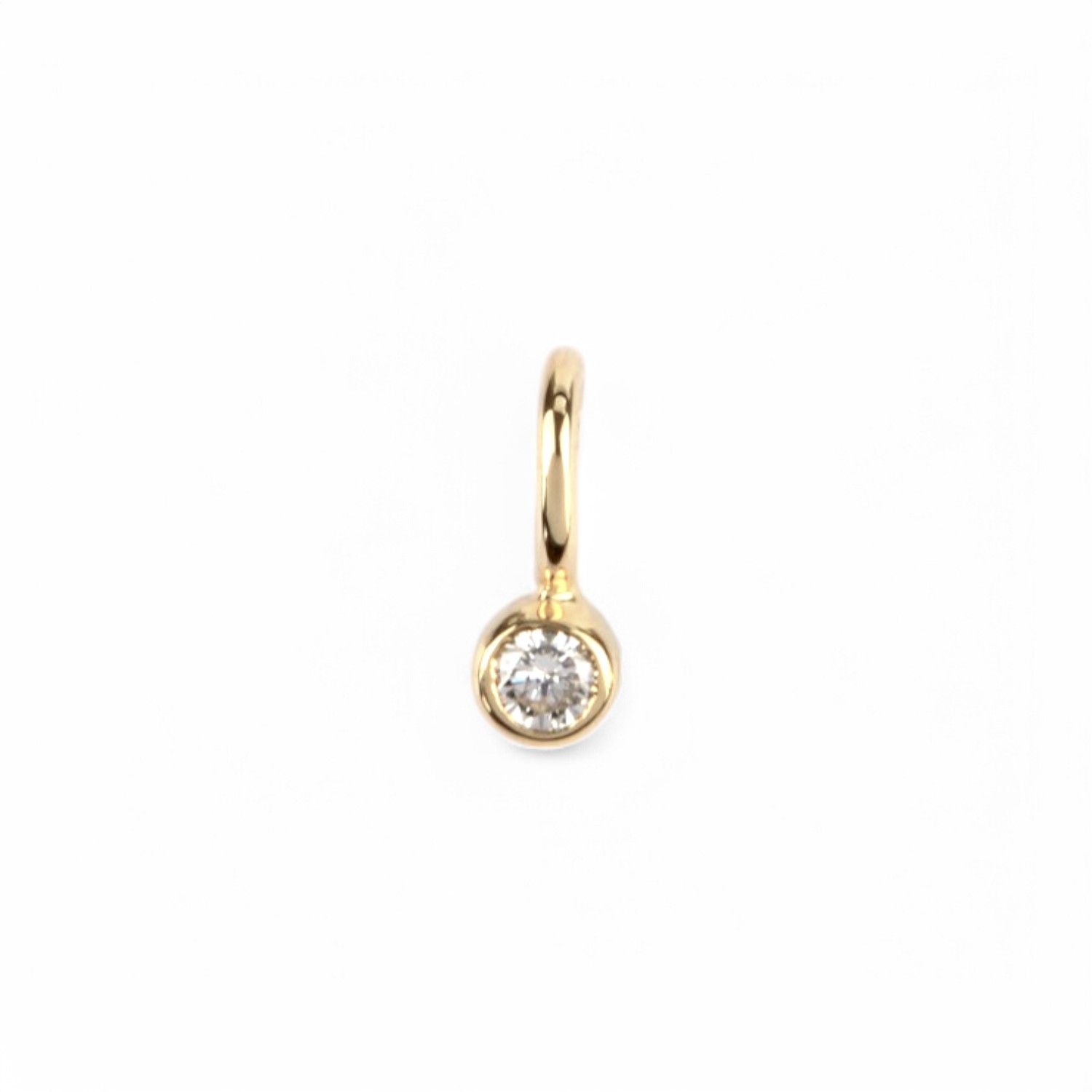 Schmidt Damen Anhänger mit 0,09ct Brillant in 585 Gold, Ø 3,5mm, Top Wesselton, feines Weiß