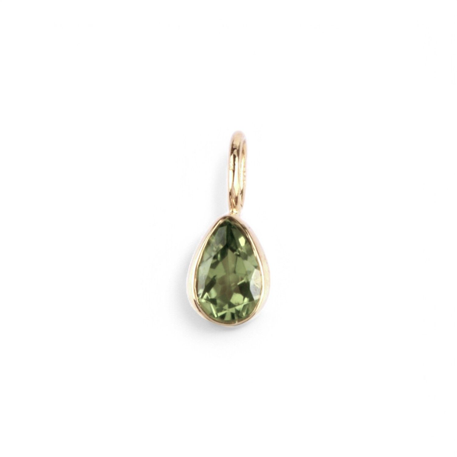 Schmidt Damen Anhänger aus 585 Gold mit grünem Peridot, 5,6x7,6mm, goldfarben, elegant und zeitlos