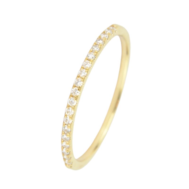 Schmidt Verlobungsring für Damen, 750er Gold, 19 Brillanten, Größe 52