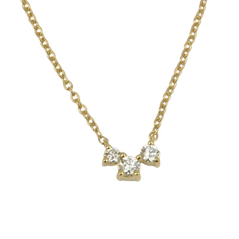 Schmidt Damen Kette mit 15 Brillanten in Gold 750, 42/45cm, Wesselton-Weiß, 0,09 Carat