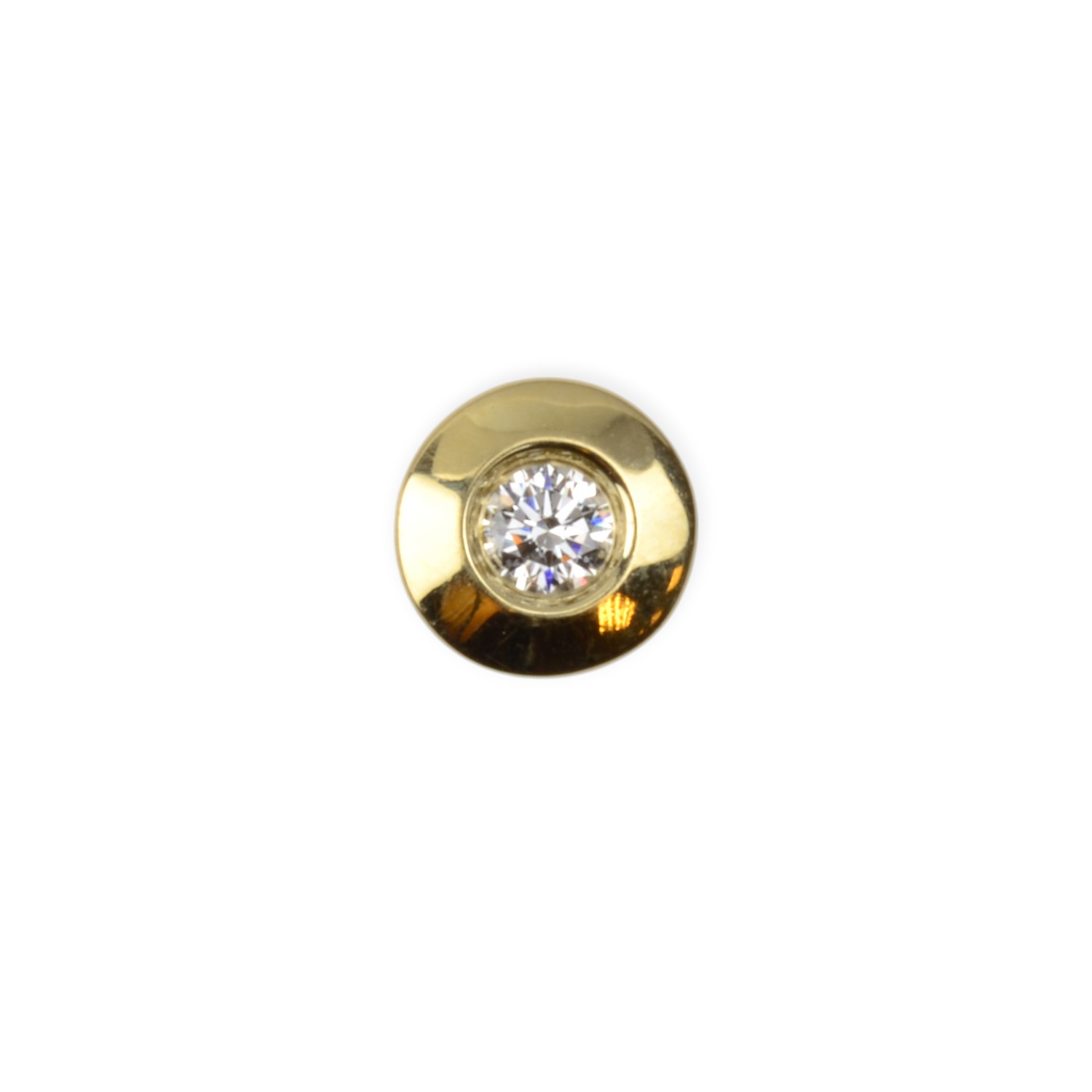 Schmidt Damen Anhänger mit Brillant 0,1 ct, goldfarben, Ø 7mm, Top Wesselton, 585 Gold