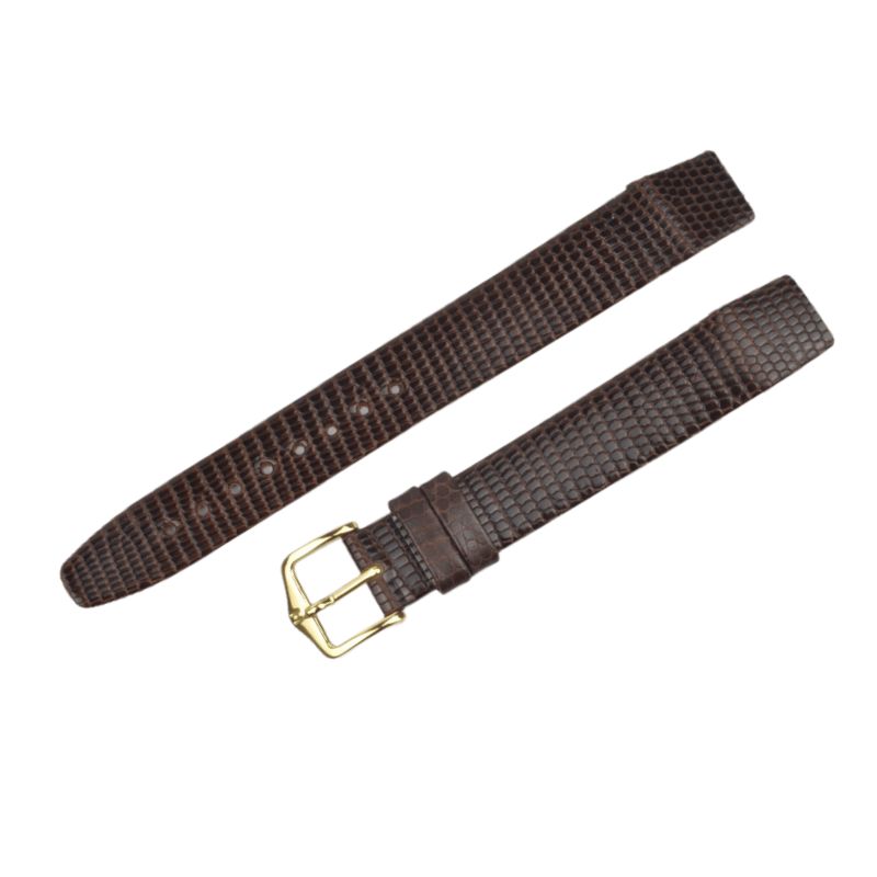 Schmidt Lederband zum Kleben, Braun, 15mm Anstoß, Unisex Uhrenarmband