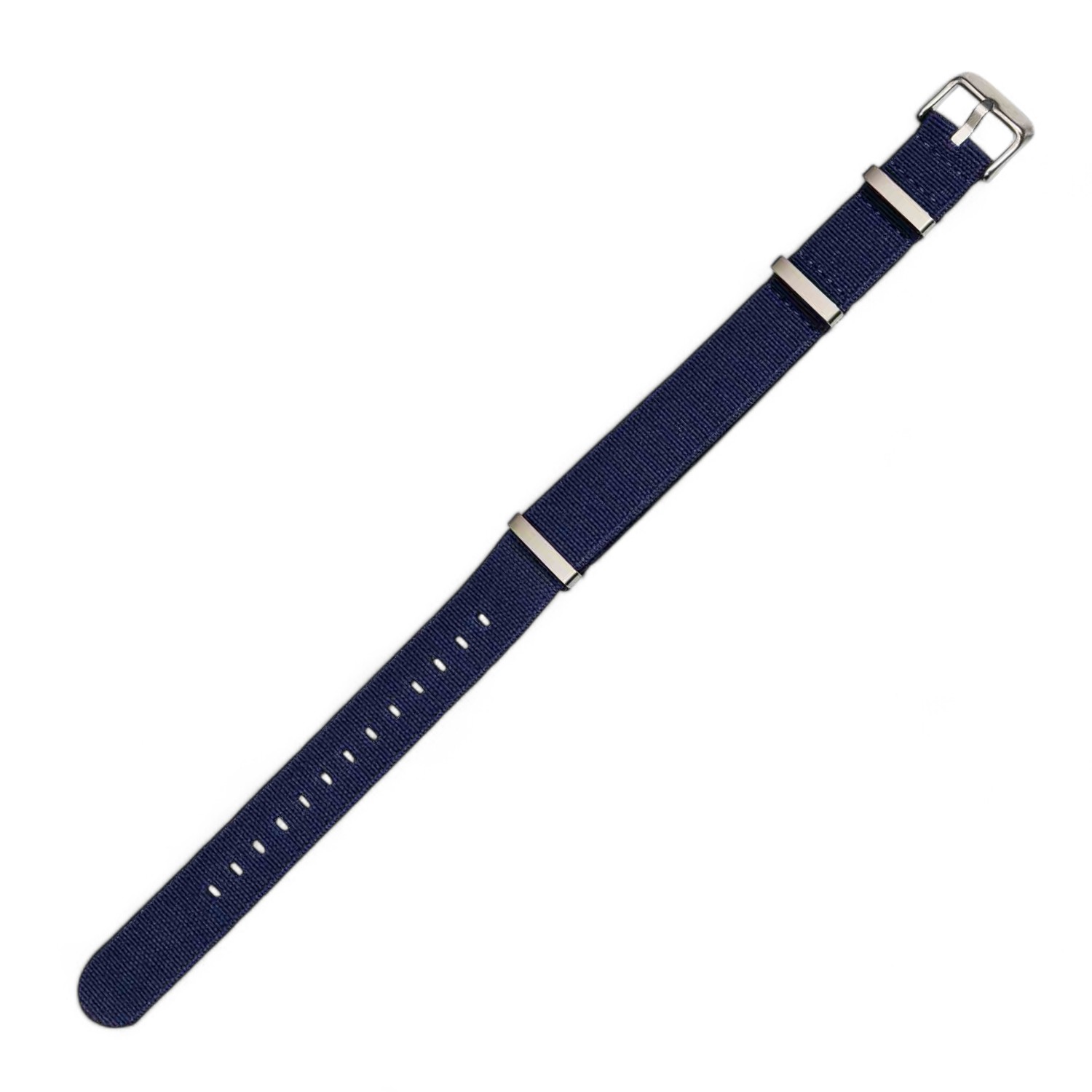 Schmidt Outdoor Uhrenarmband blau 18mm für Damen, Herren und Kinder mit silberner Schließe