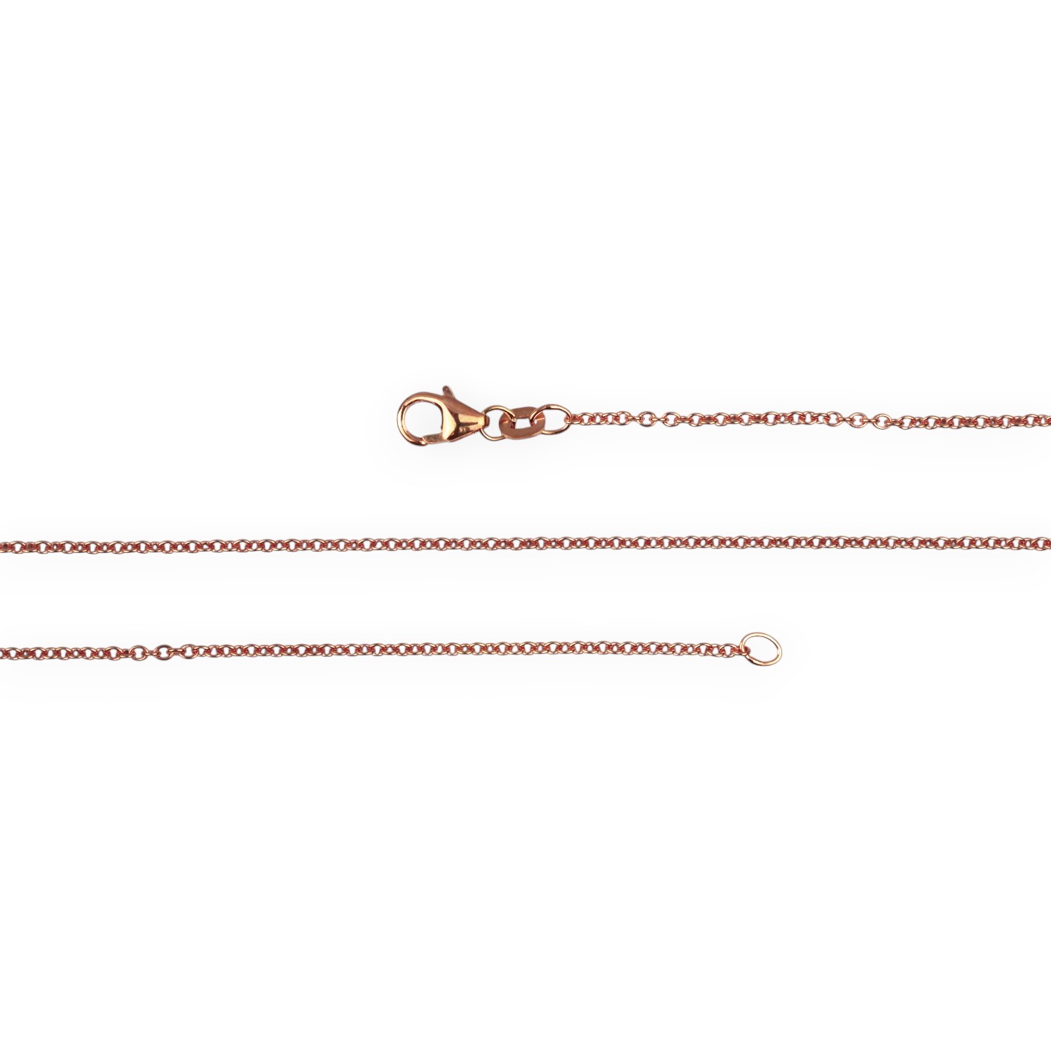 Schmidt Halskette Anker rund 585er Rotgold für Damen, Ø 1,5mm, 45cm lang, elegantes Schmuckstück