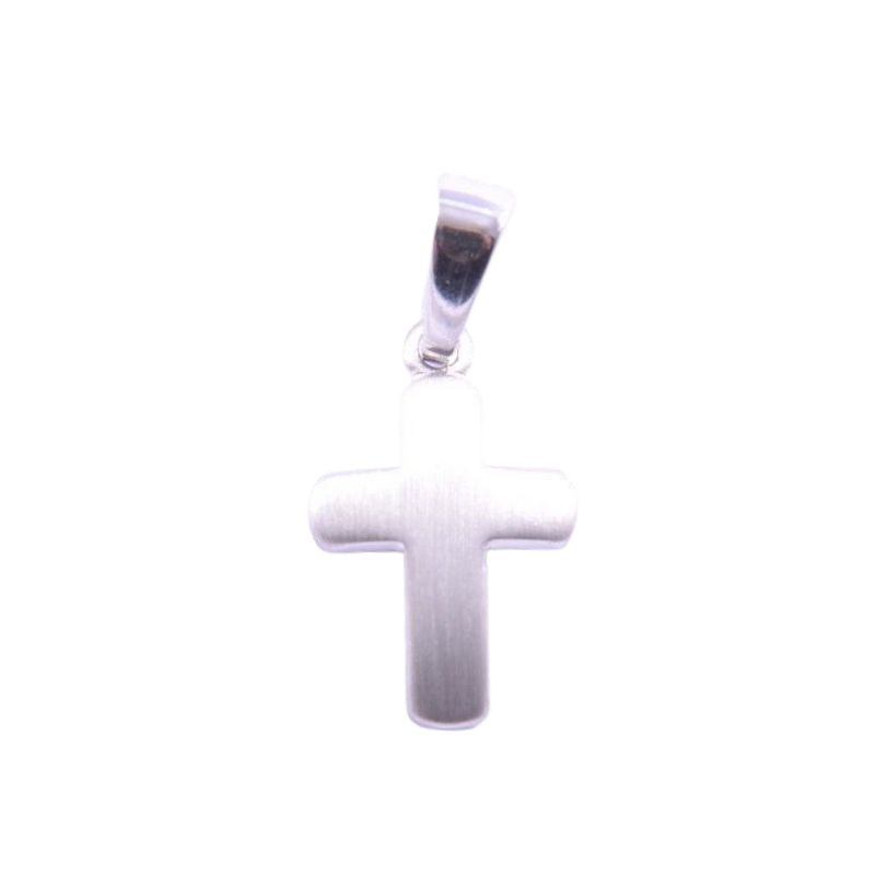 Schmidt Kreuz Anhänger für Damen aus 925er Silber in elegantem Matt-Finish