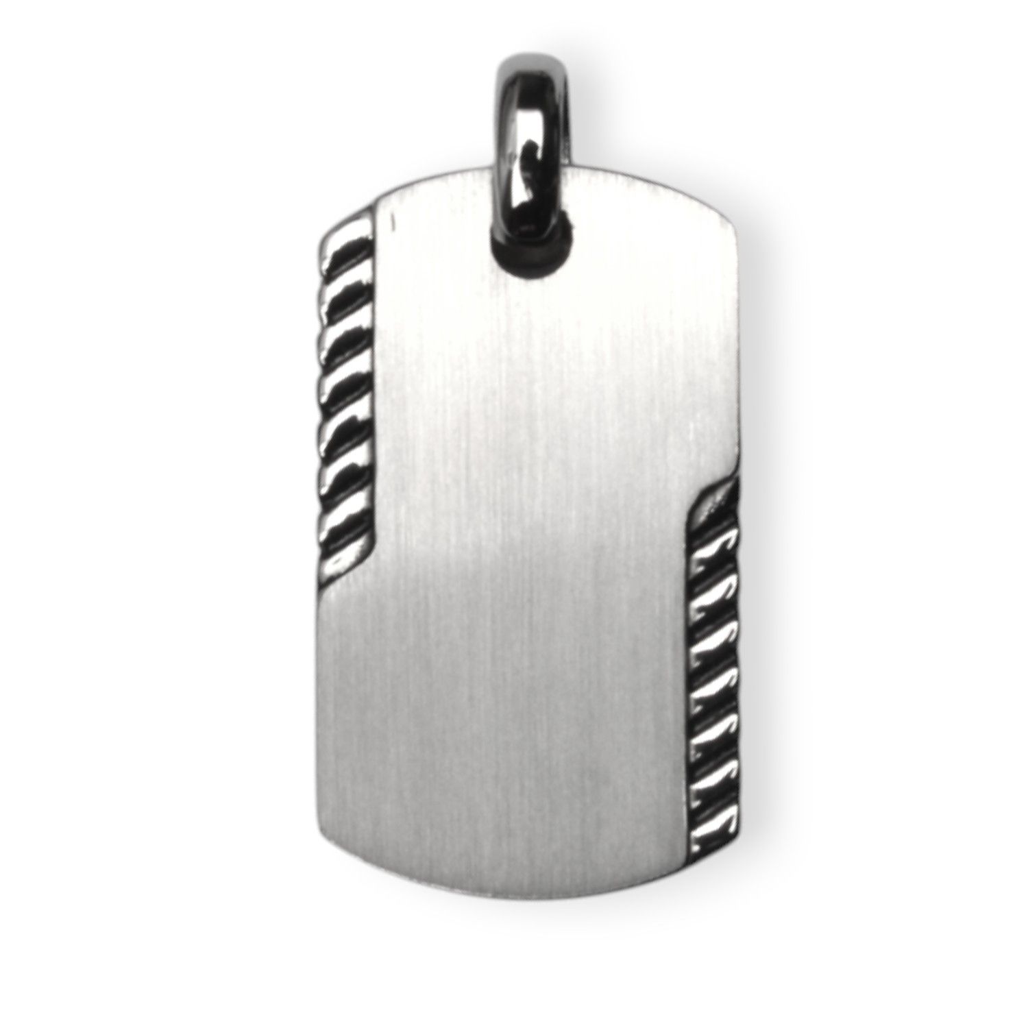Schmidt Edelstahl Anhänger für Herren, silberfarben, 31x18mm, stilvolles Accessoire für jeden Anlass