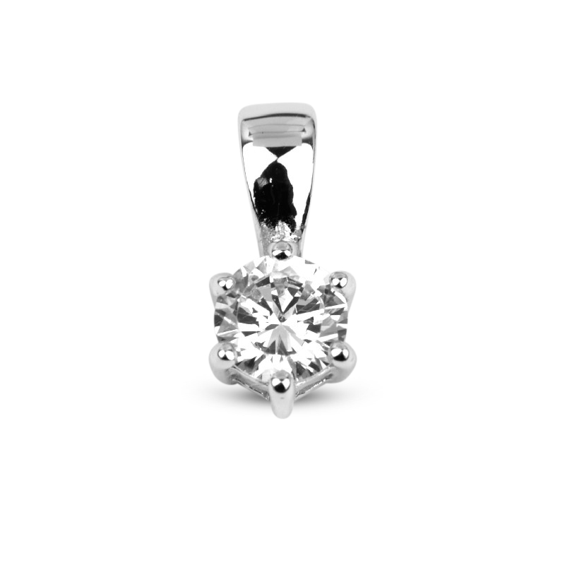 Schmidt Damen Anhänger aus 925 Silber mit Zirkonia - eleganter Schmuck in Silberfarben