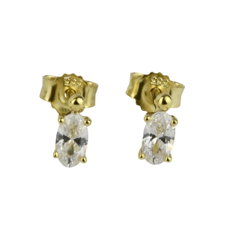 Schmidt Gold Ohrstecker 333 mit Zirkonia für Damen – eleganter Ohrschmuck in goldfarben