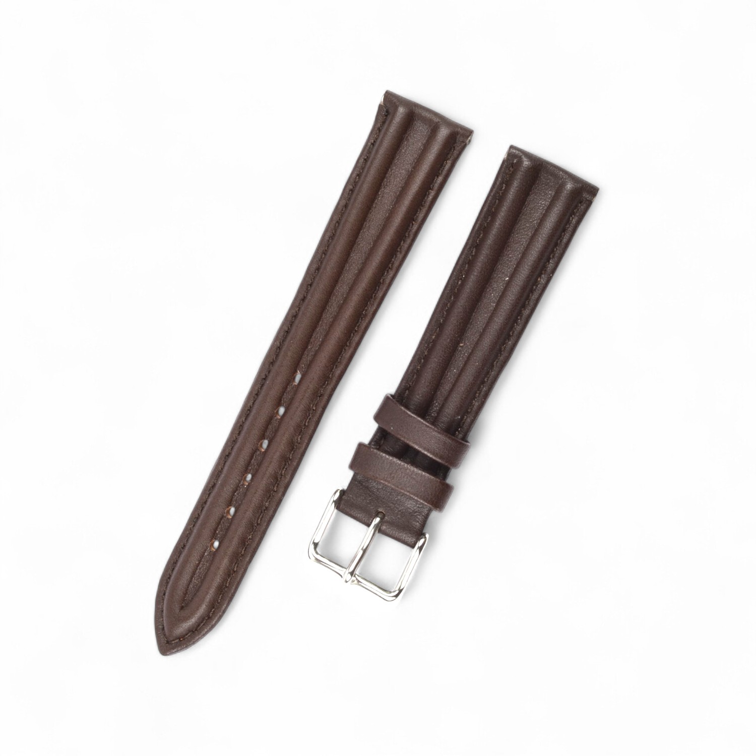 Schmidt Trend-Sport Herren Uhrenarmband, Leder, Braun, 18mm Anstoßbreite, 16mm Schließe