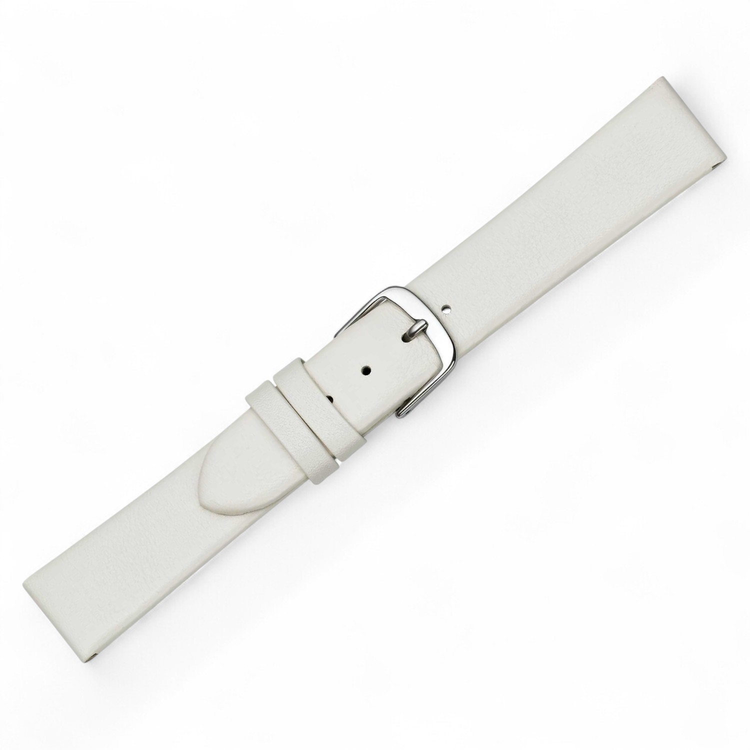 Schmidt DESIGN I Uhrenarmband Damen XS aus weißem Leder, 18mm Anstoßbreite, 16mm Schließenbreite