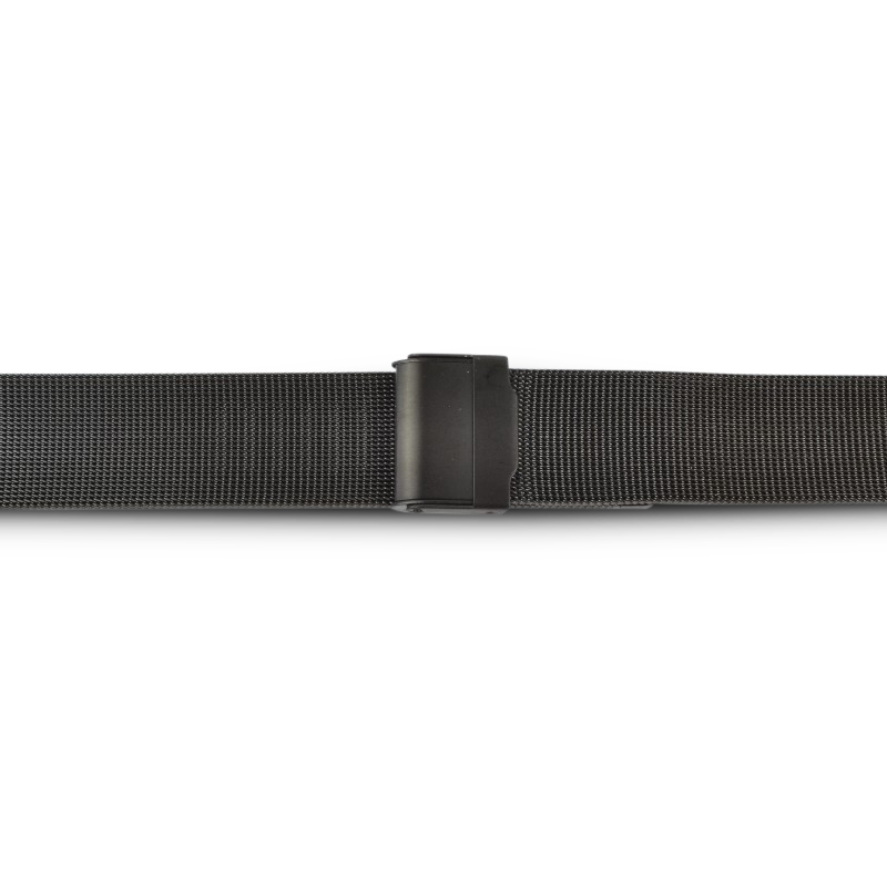 Schmidt Milanaiseband Uhrenarmband 20mm Edelstahl Schwarz für Herren und Damen