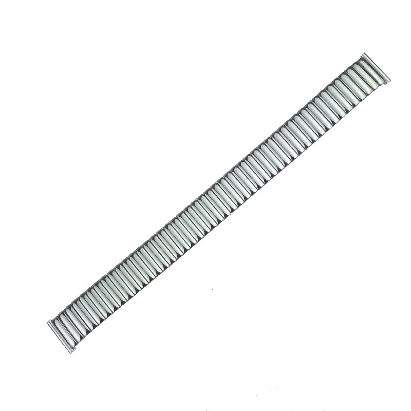 Schmidt Zugband poliert, Edelstahl, silber, 16mm Anstoßbreite - Uhrenarmband für Damen