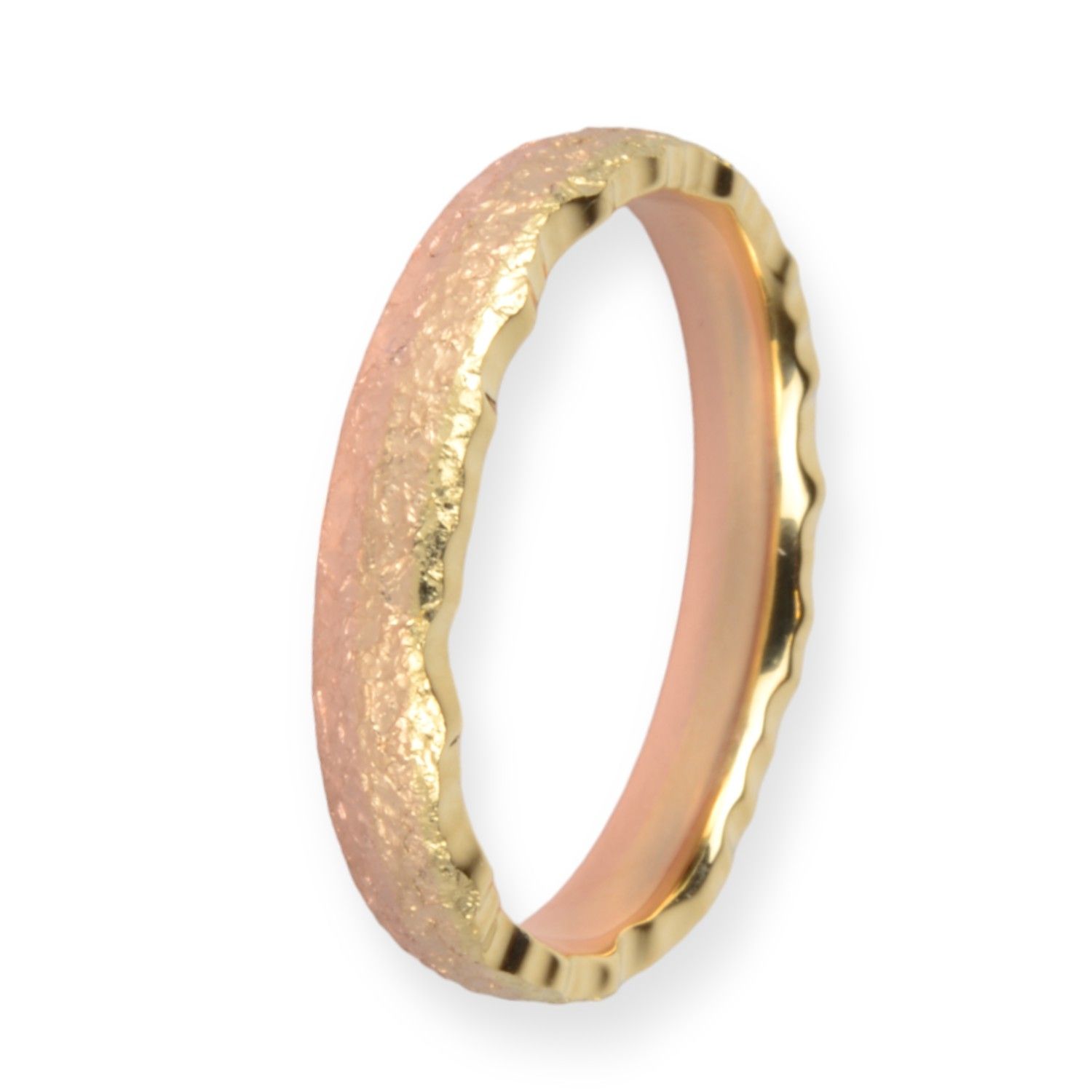 Gerstner Trauring Morgenröte Herren, 585 Gold, Größe 62, Gold/Roségold/Rotgold