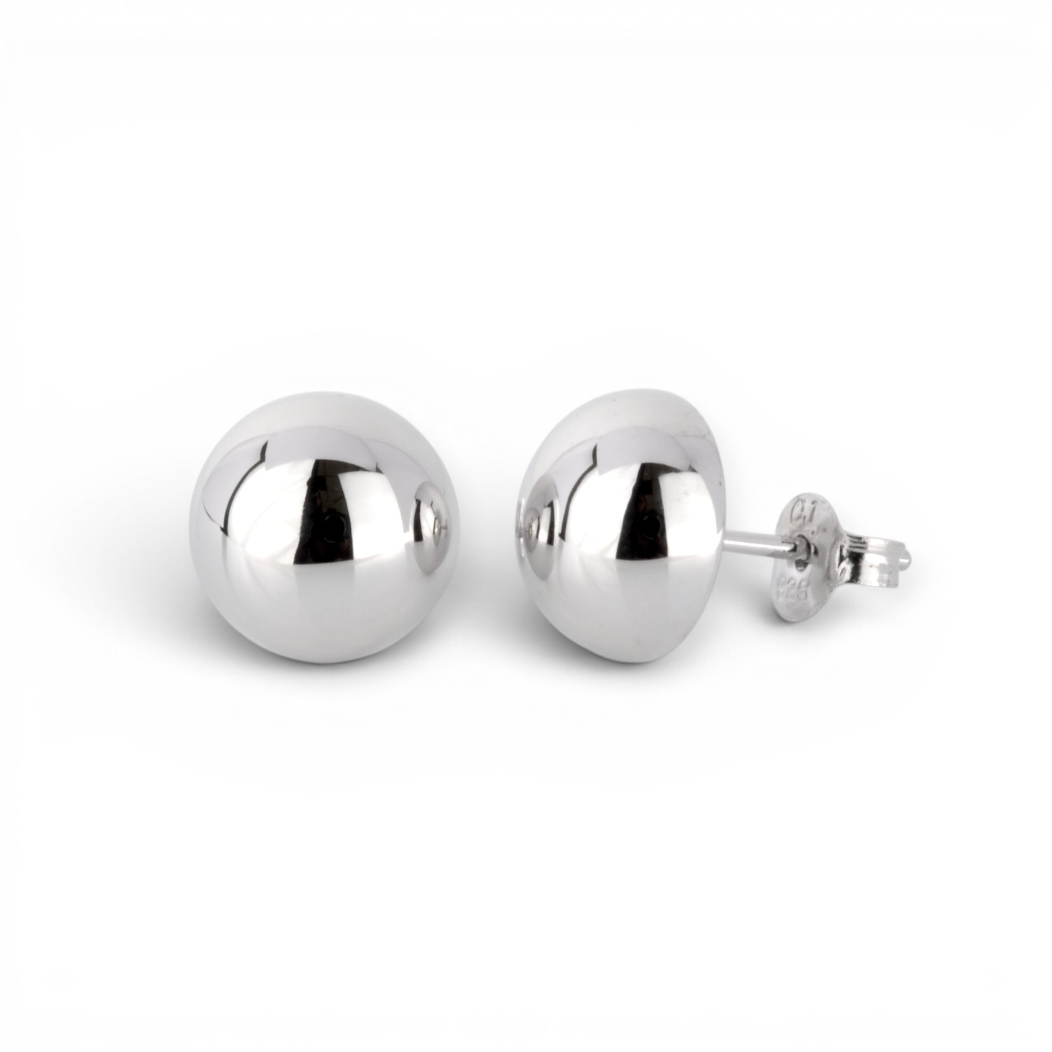 Schmidt Ohrstecker Halbkugel 10mm aus 925 Silber in Lila für Damen – Eleganter Ohrschmuck