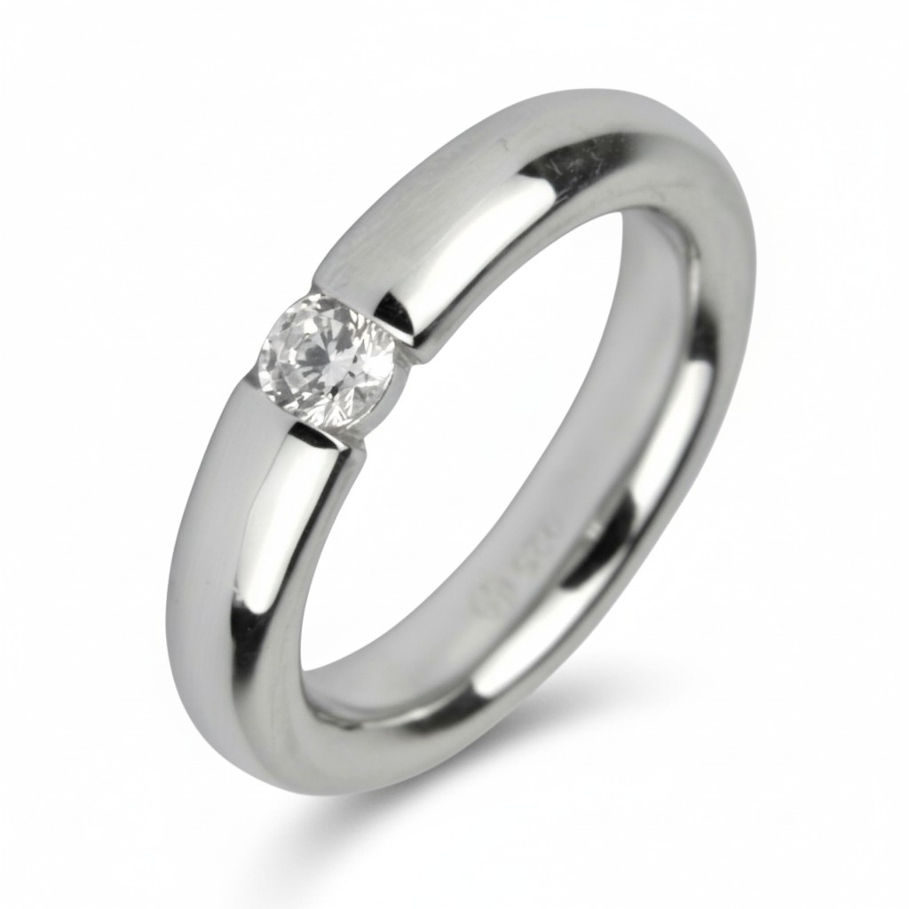Schmidt Damenring aus 925 Silber mit Zirkonia, silberfarben, Größe 56 - Eleganter Schmuck für jeden Anlass