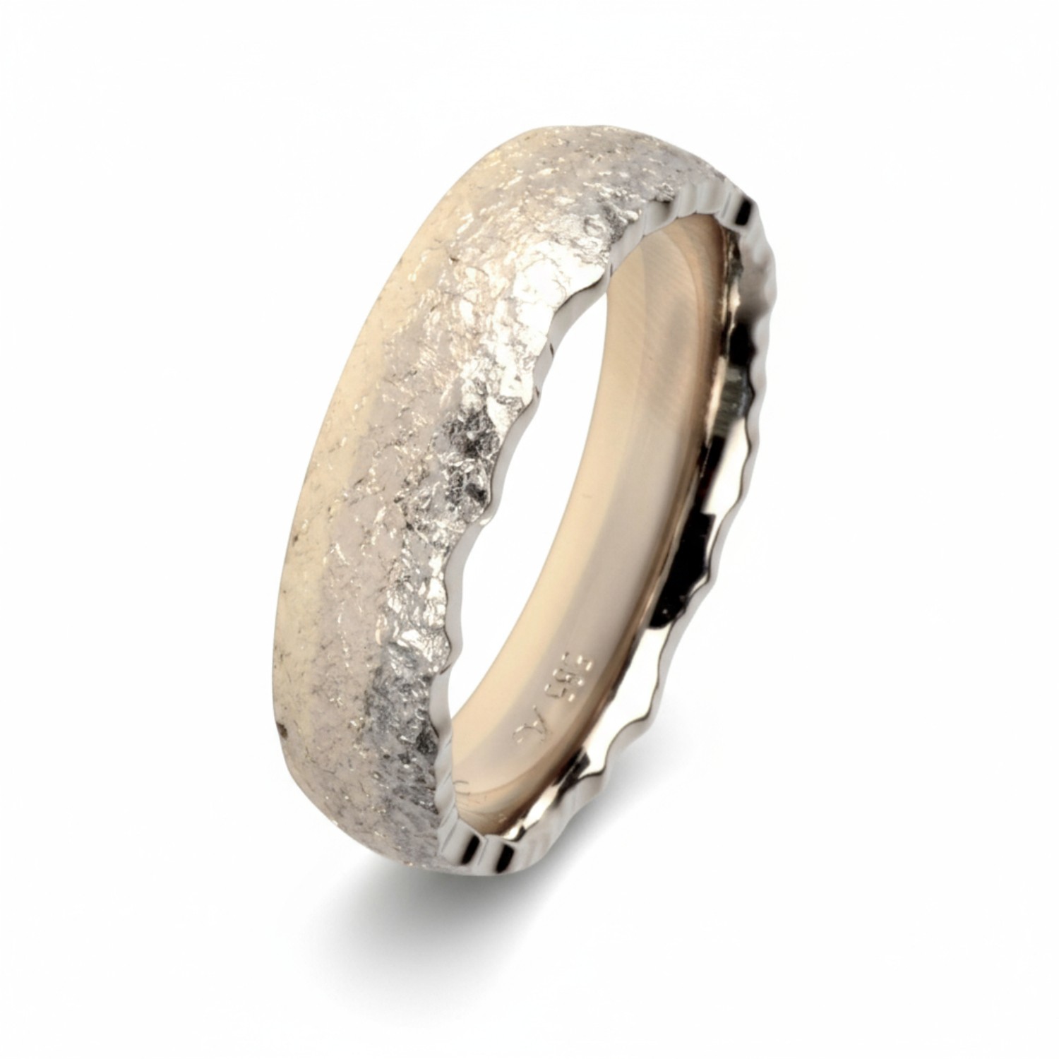 Gerstner Ring Sonnenlicht 585er Gold Herren Trauring 6mm silber-gold, Größe 62