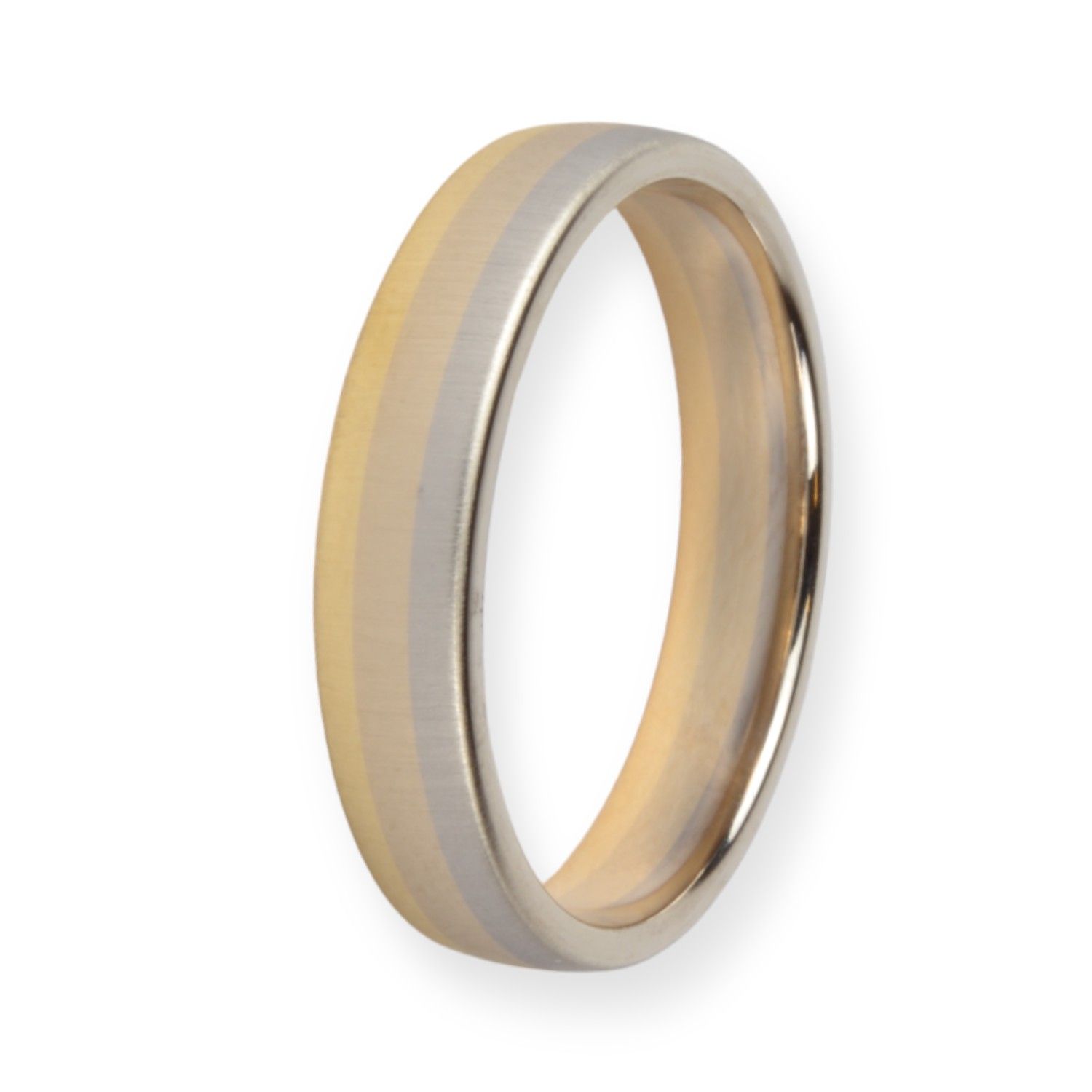 Gerstner Trauring Sonnenlicht Herren 585 Gold zweifarbig silber & gold, Größe 62