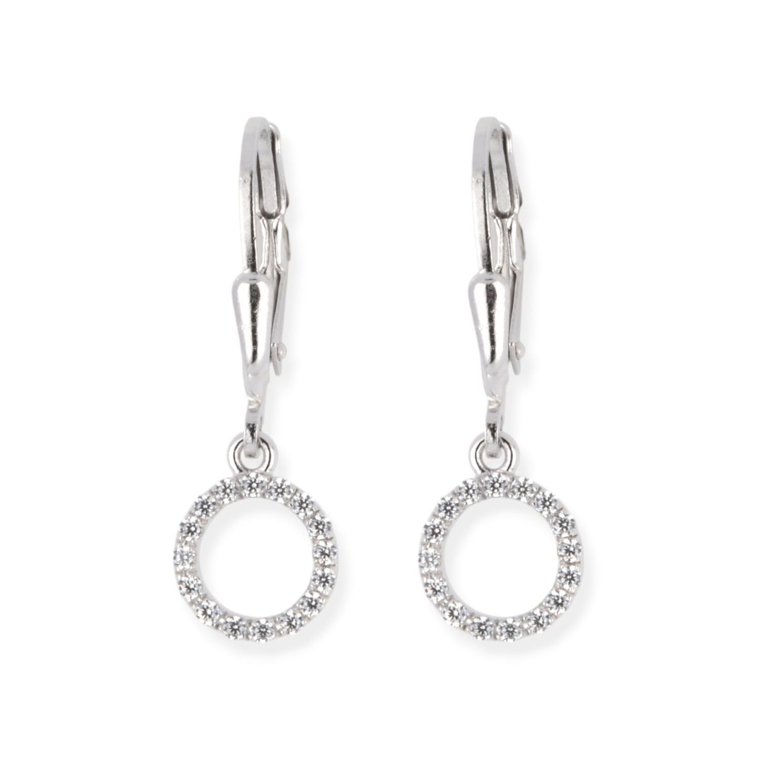 Schmidt Ohrhänger Damen aus 925 Silber mit Zirkonia, silberfarben, 26,5x8,4mm, eleganter Ohrschmuck