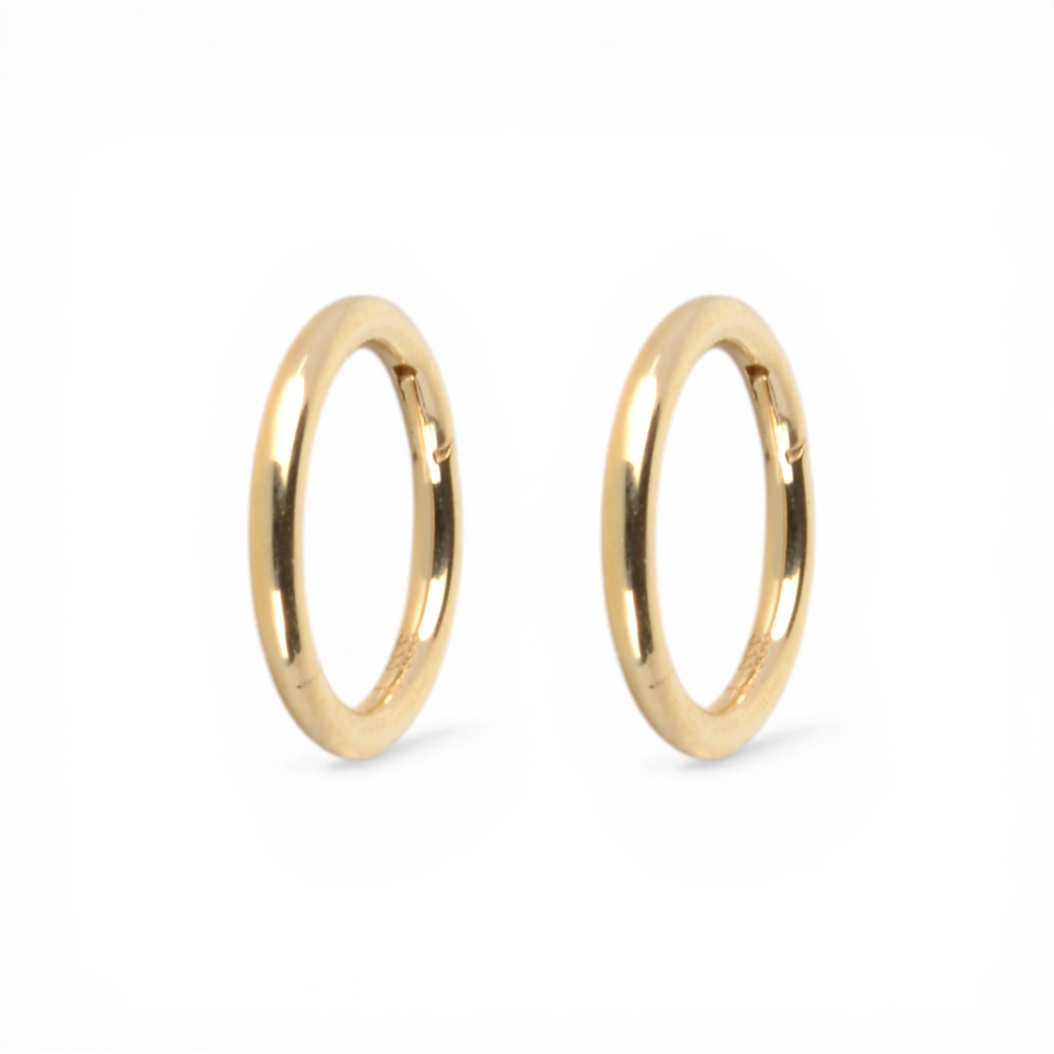 Schmidt Goldohrringe 333er Damen Ø 9mm mit unsichtbarem Klappverschluss, eleganter Ohrschmuck in Goldfarben