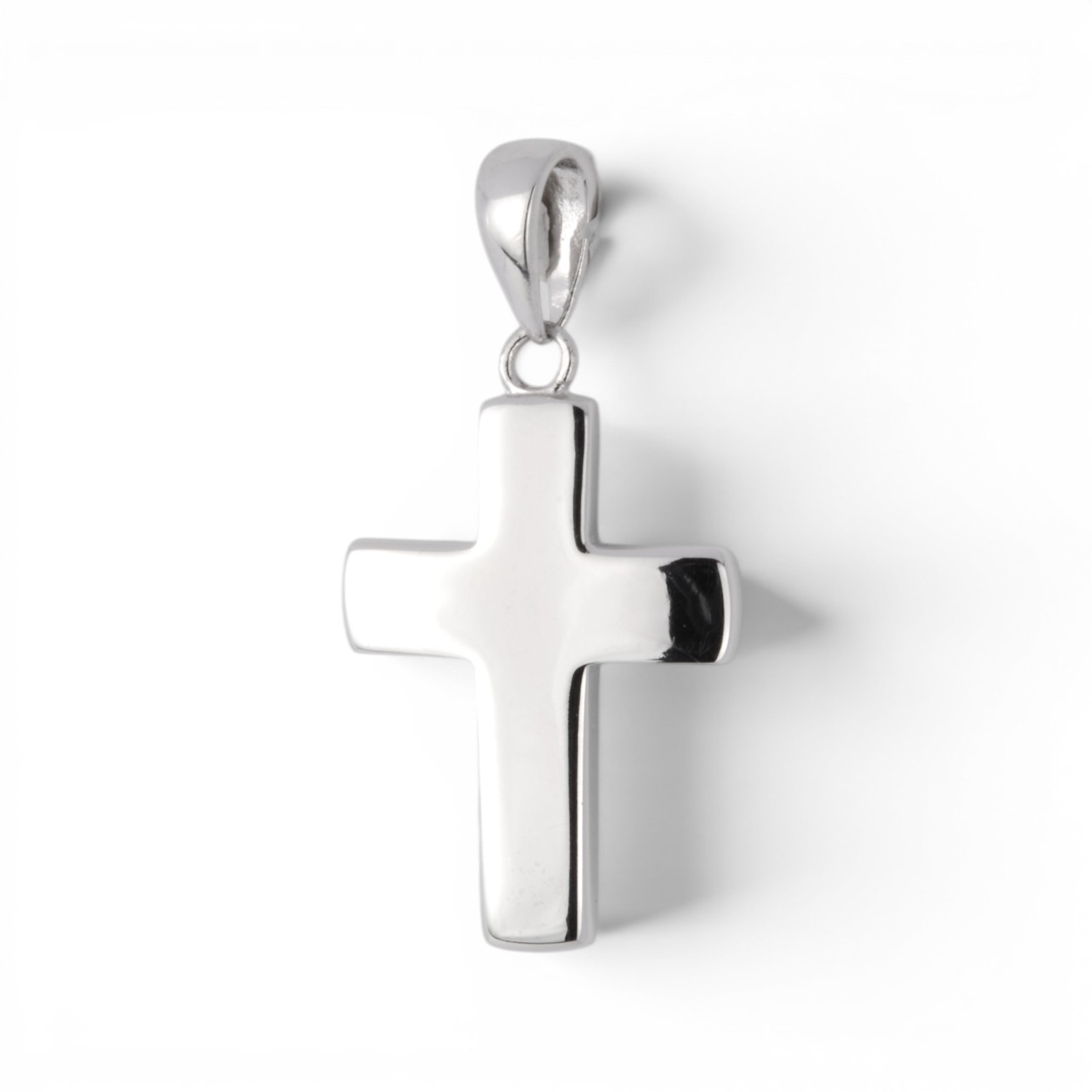Schmidt Kreuz Anhänger aus 925 Silber für Damen, Herren und Kinder, 21,8x14,3mm, silberfarben