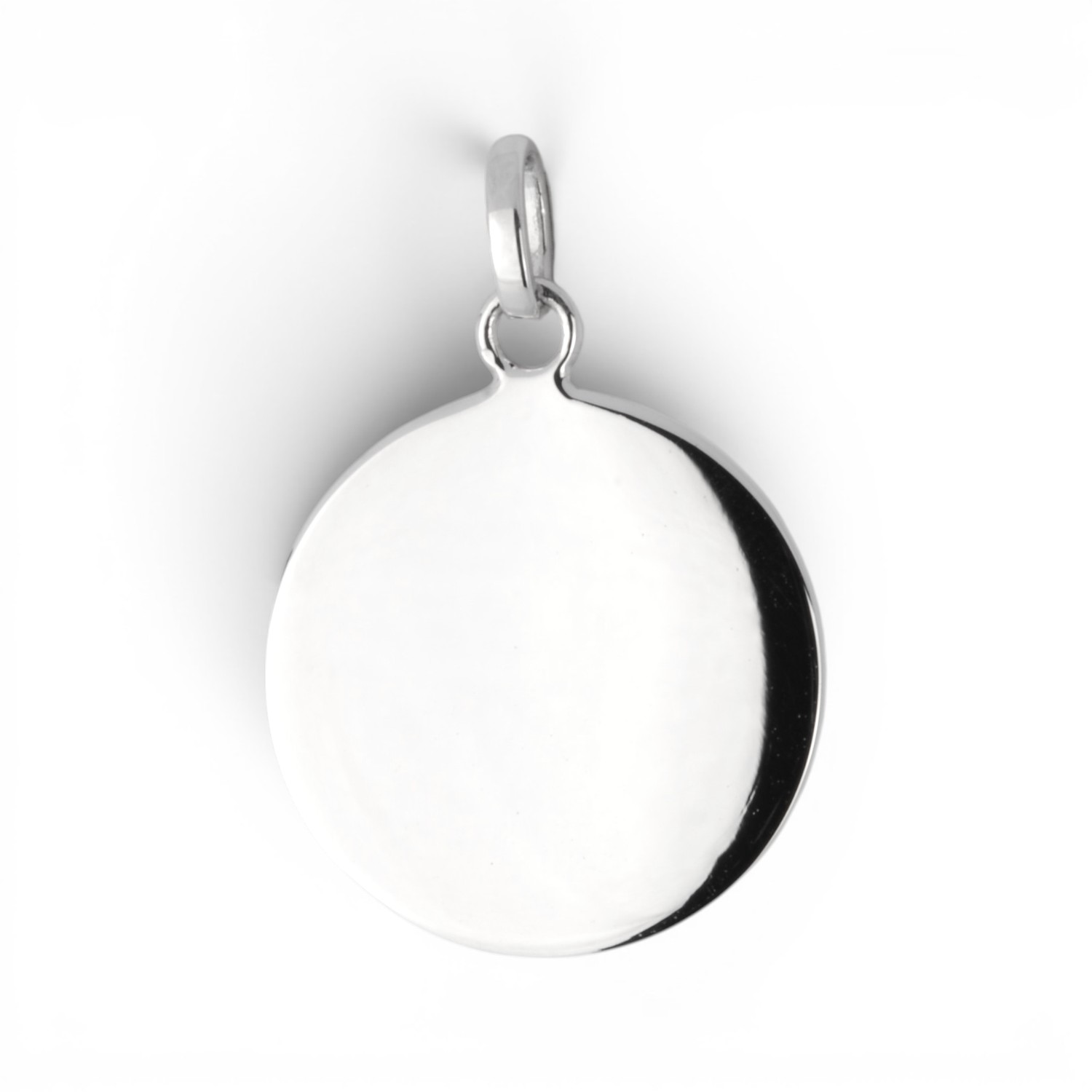 Schmidt Gravurplatte Ø 18mm aus 925 Silber für Anhänger – für Damen, Herren und Kinder, silberfarben