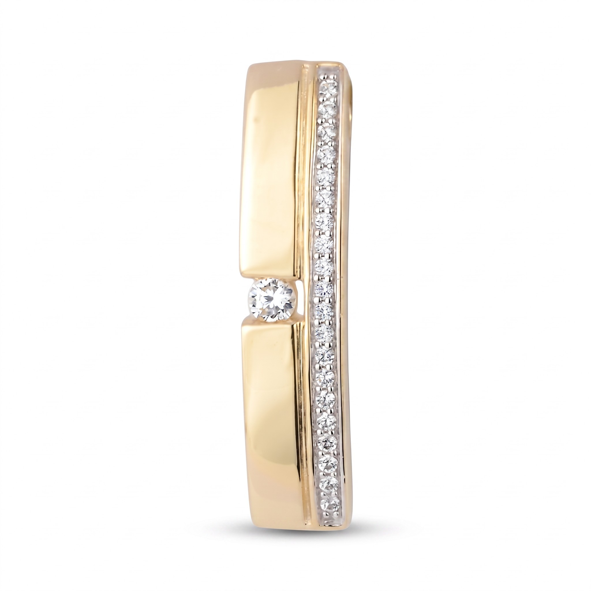 Schmidt Damen Anhänger aus 333 Gold mit Zirkonia, goldfarben, 24,4x5,5mm, eleganter Schmuck für jeden Anlass