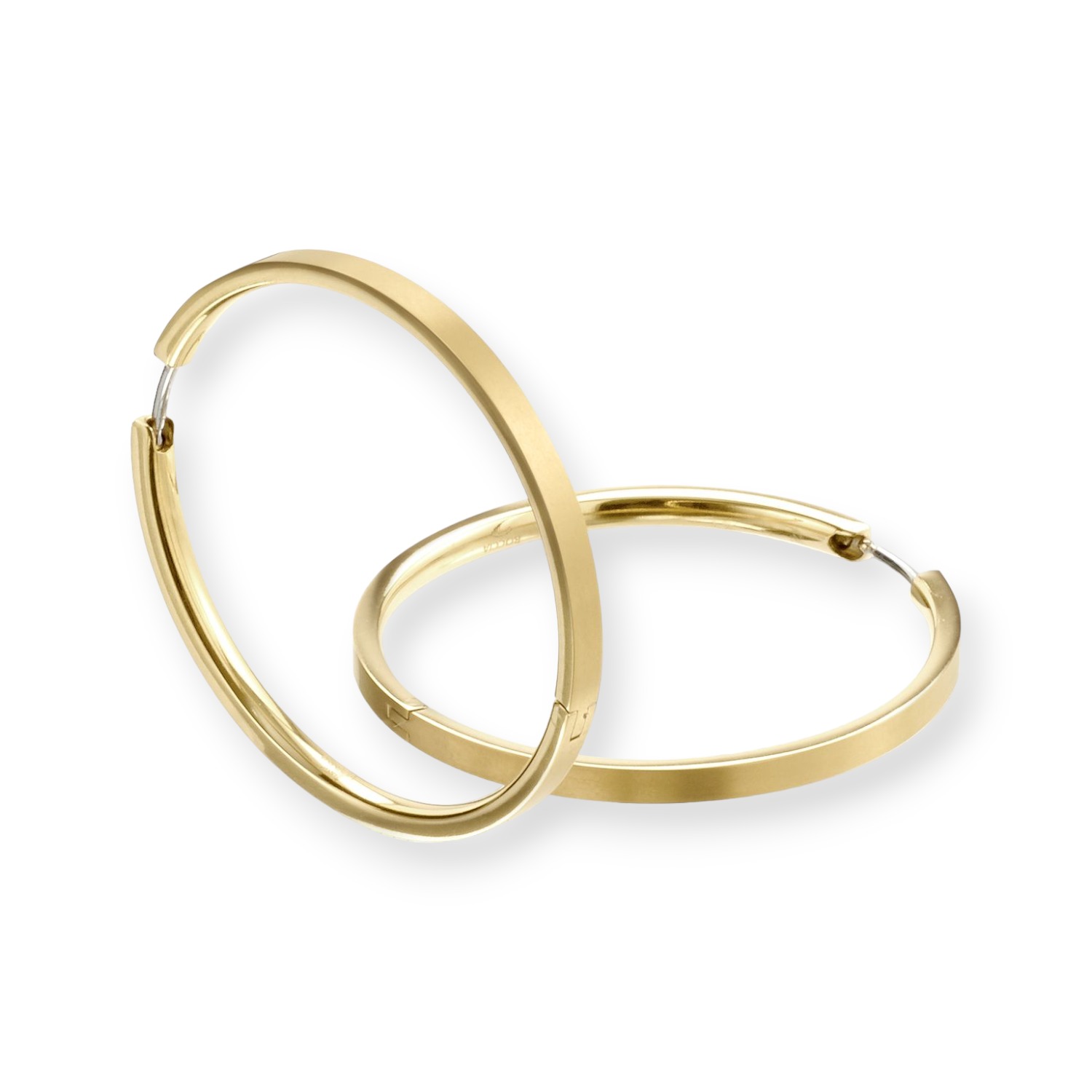 Boccia vergoldete Creolen aus Titan für Damen – eleganter Ohrschmuck in Goldfarben
