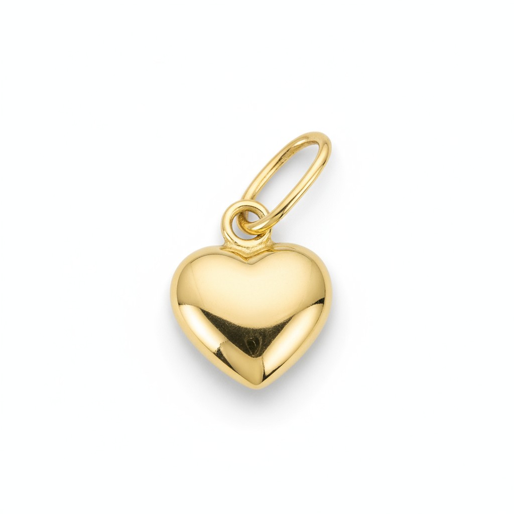 Schmidt Herz Anhänger poliert aus 333 Gelbgold für Damen und Kinder, 6,5x12mm, goldfarben