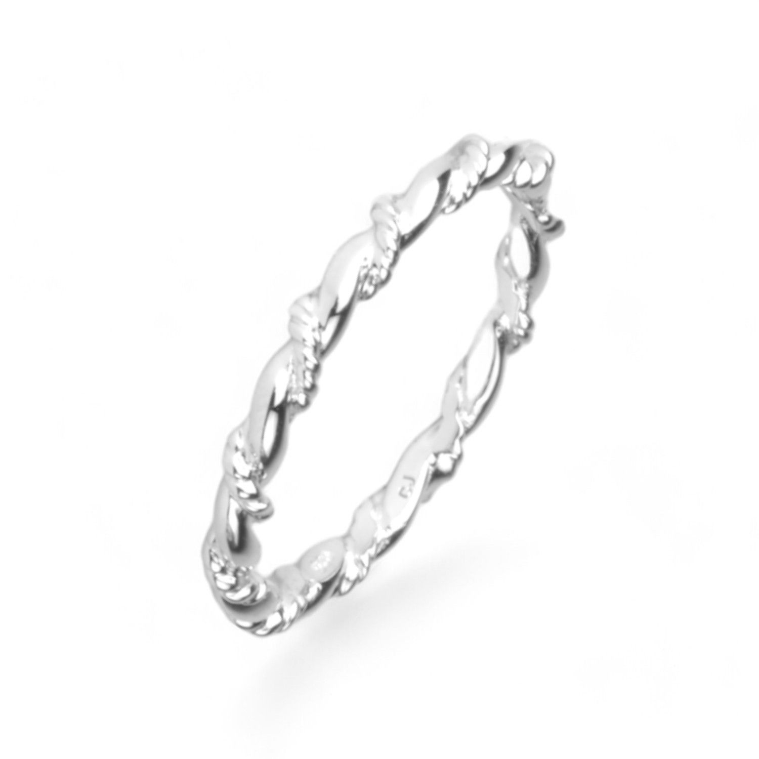 Schmidt Damenring 925 Silber mit Muster, Ringgröße 54, silberfarben, elegant für jeden Anlass