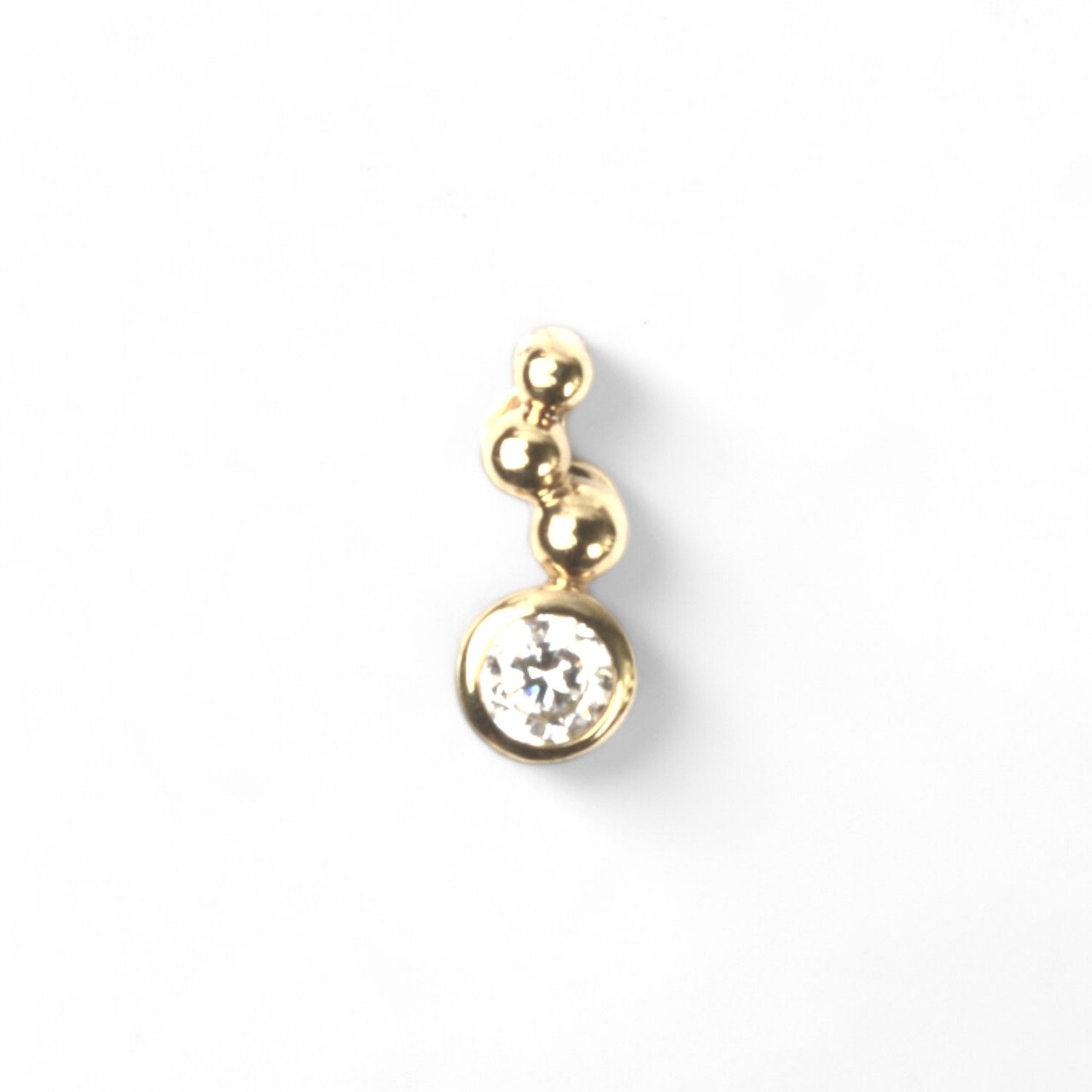 Schmidt Damen Anhänger aus Gold mit Zirkonia, 11,3x4,7mm, goldfarben, elegantes Schmuckstück