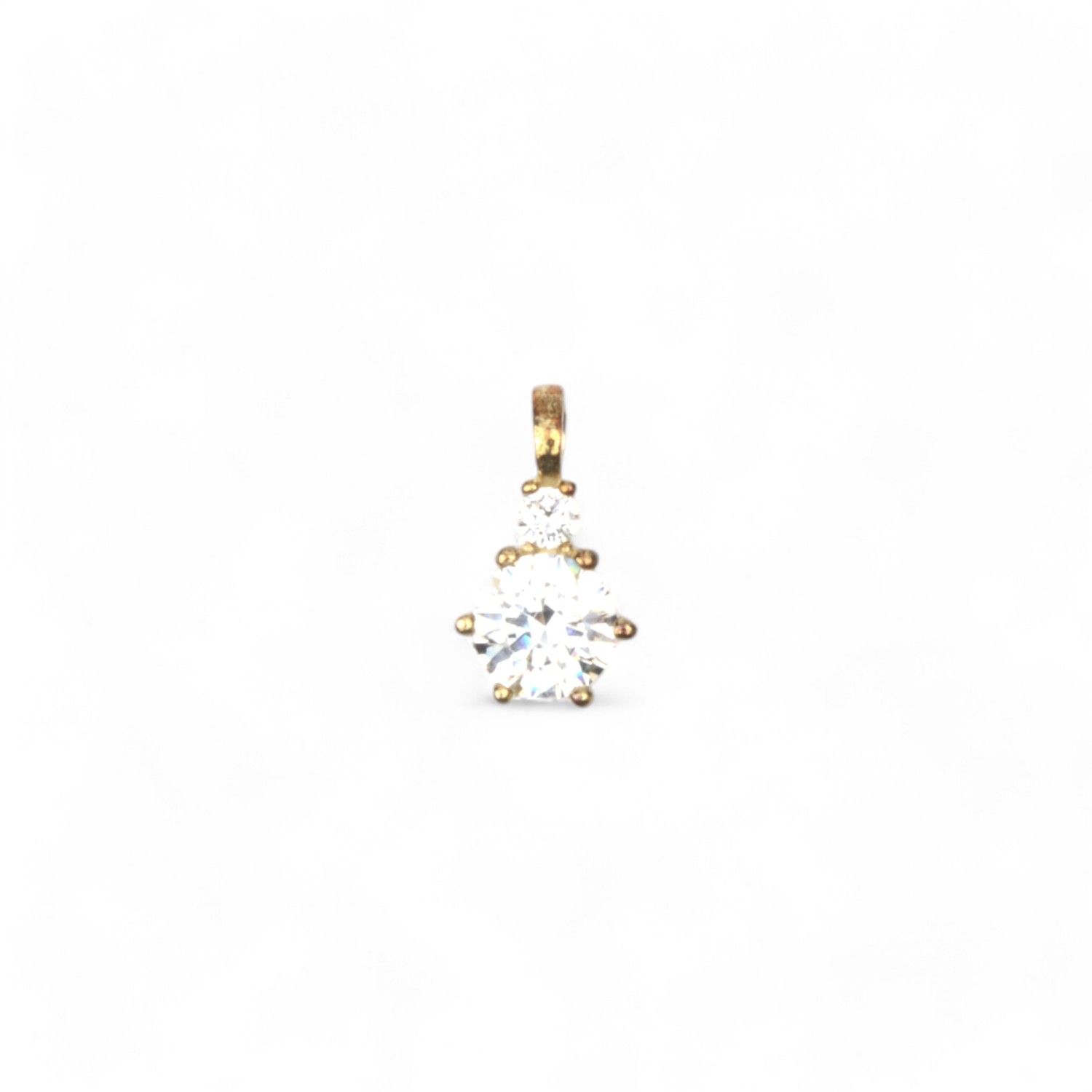 Schmidt Damen Anhänger aus 333 Gold mit Zirkonia, goldfarben, 12,7 x 6,3 mm