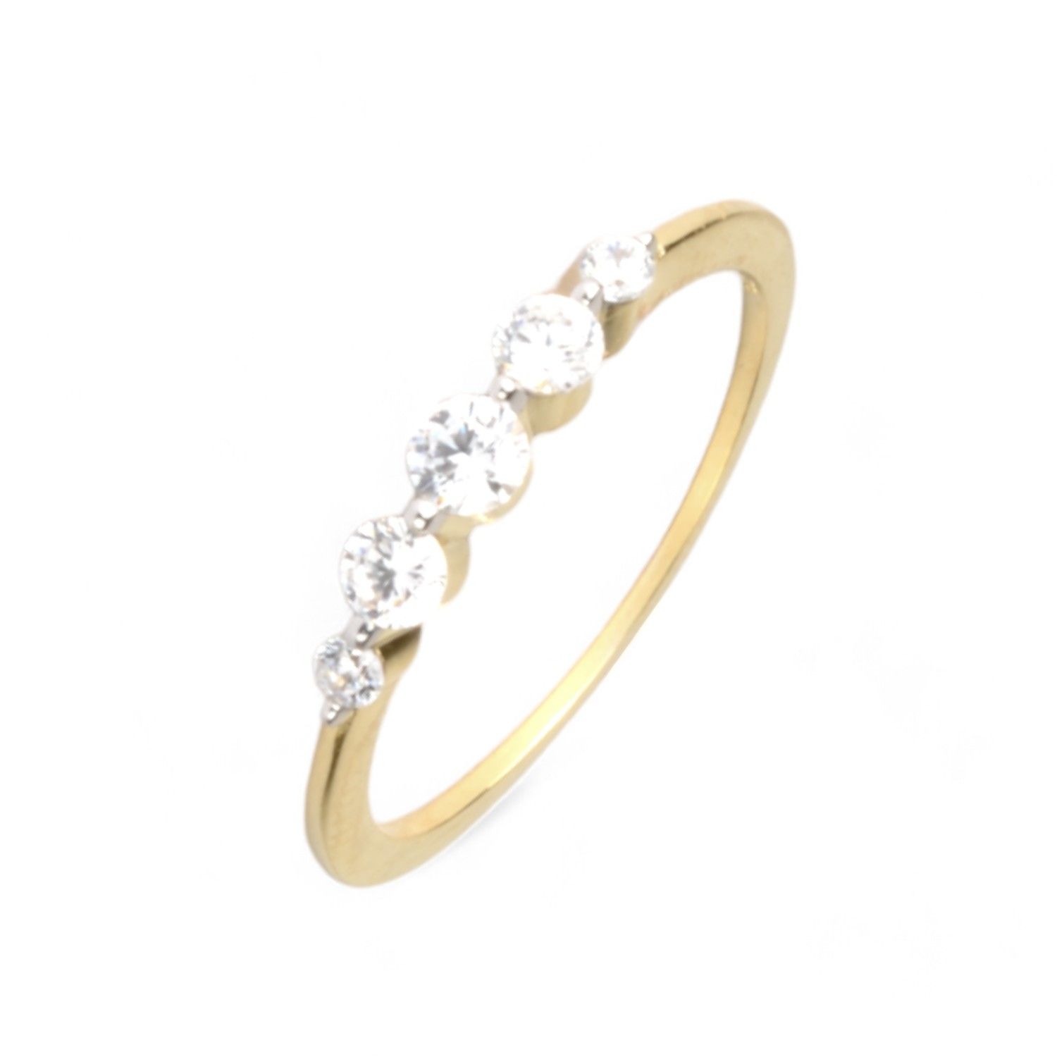 Schmidt Damenring aus 333 Gold mit Zirkonia, goldfarben, Ringgröße 52