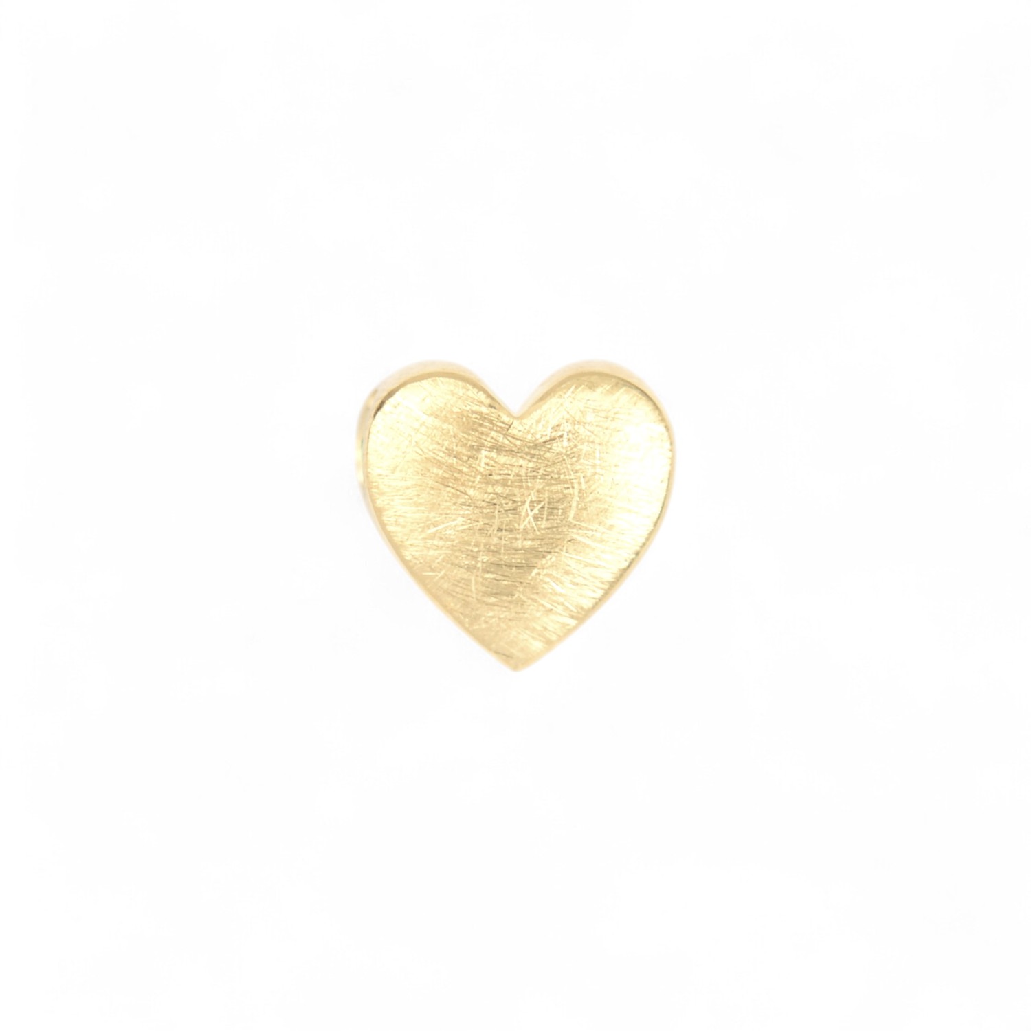 Schmidt Herz Anhänger für Damen aus 925 vergoldetem Silber, kratzmatt, goldfarben, 10.8x10.7mm