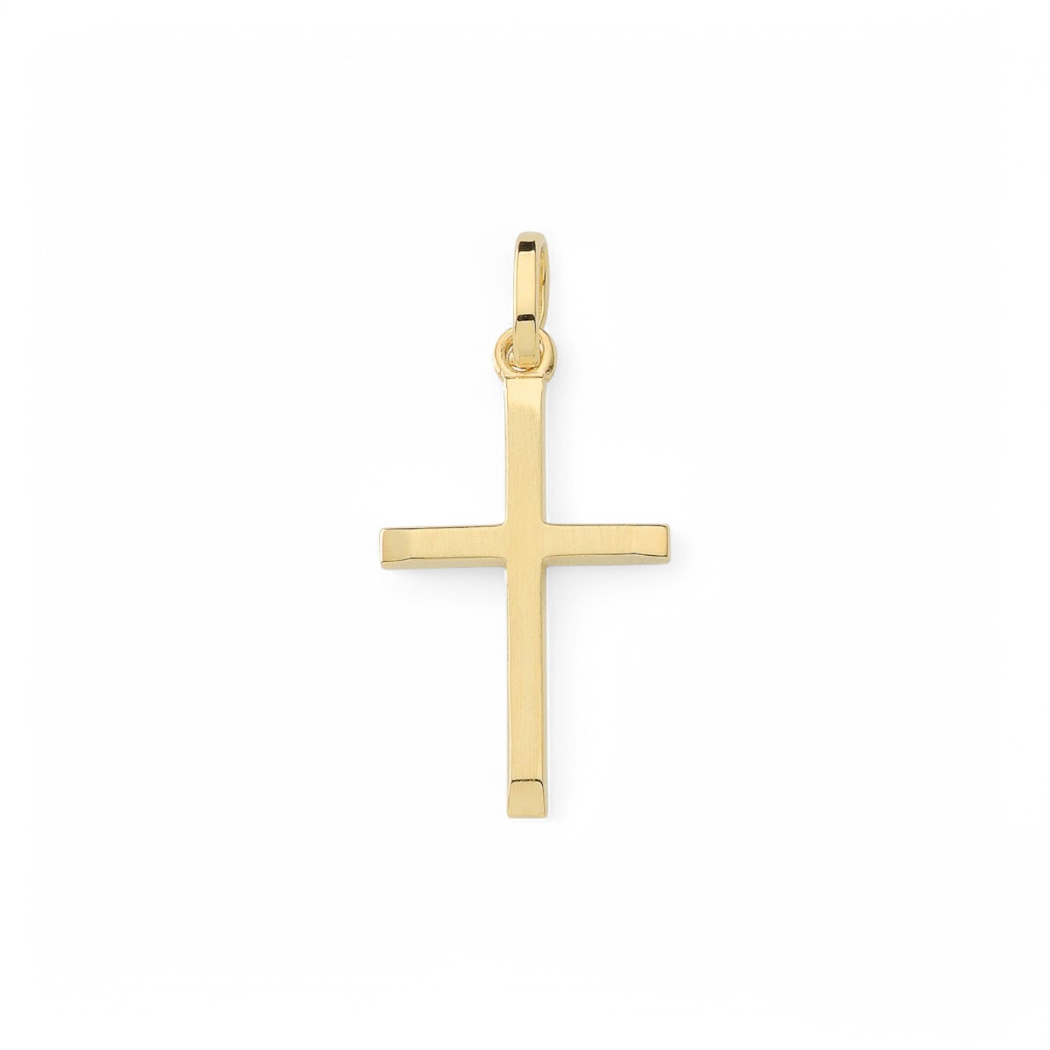Schmidt Kreuz Anhänger aus 333 Gold für Damen, Herren und Kinder, 19,5x12,5mm, goldfarben