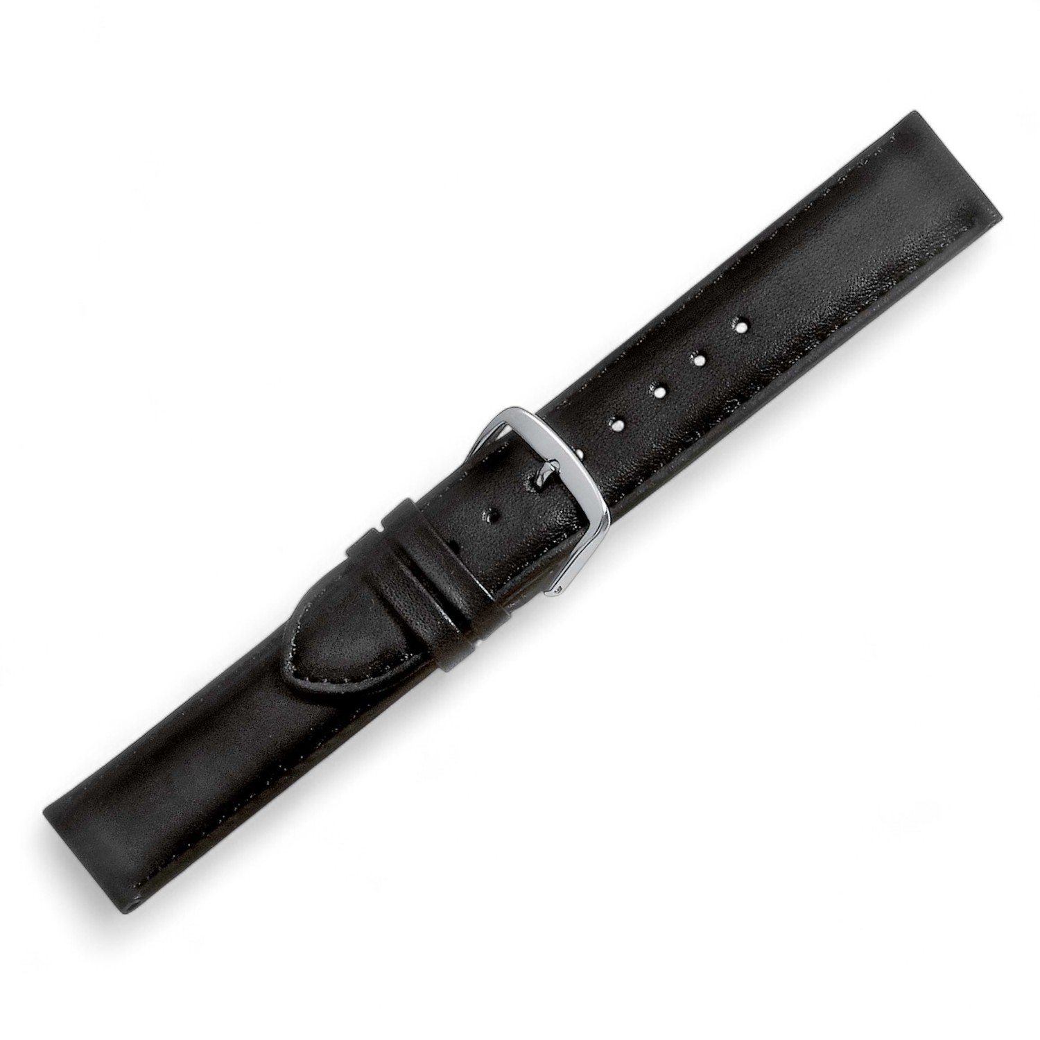 Schmidt Herren Uhrenarmband Beach schwarz XL aus Leder, 18mm Anstoßbreite, stilvoll und robust