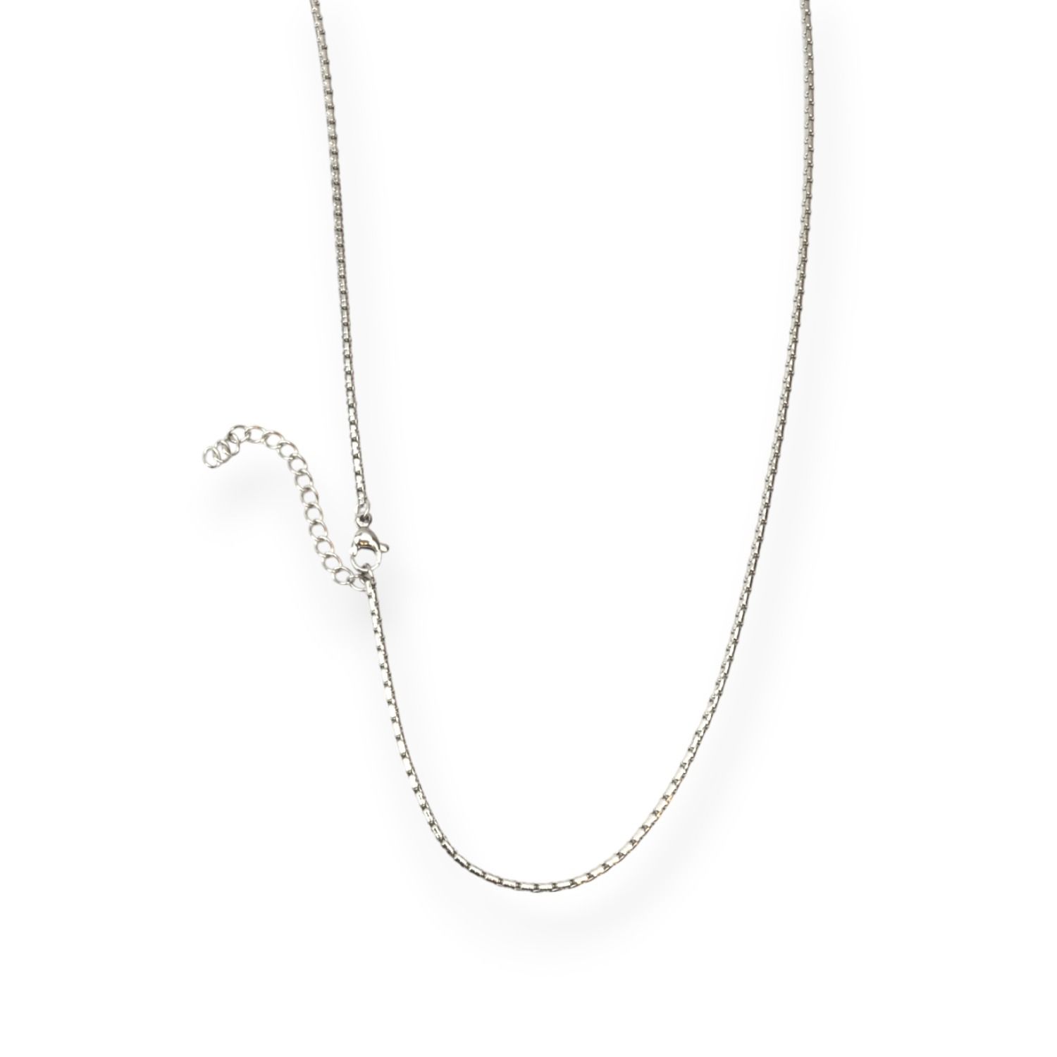 Schmidt Edelstahl Kette Venezianer rund für Herren und Damen, silberfarben, 60+5 cm mit Verlängerung