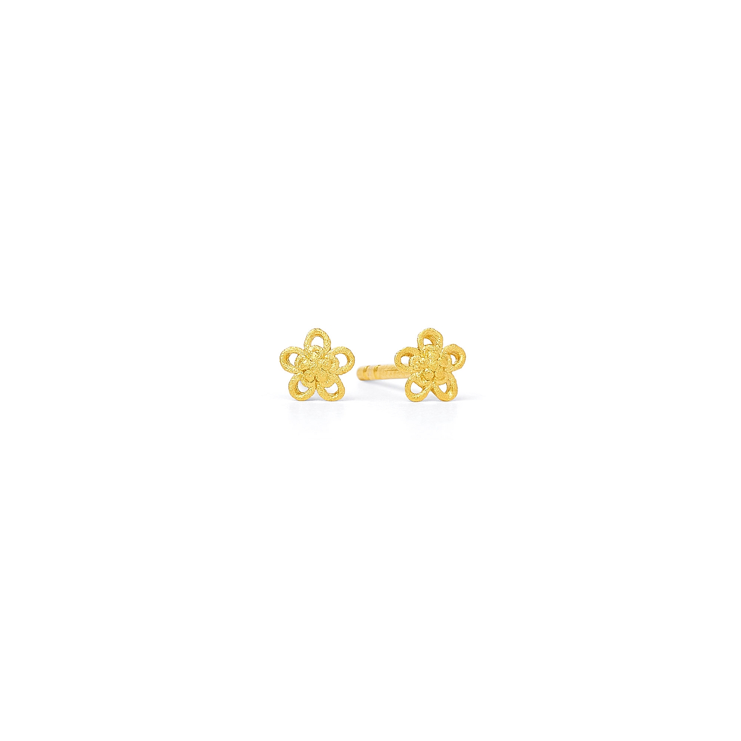 Cerosini Ohrstecker von BERND WOLF aus 925 vergoldetem Silber für Damen, 4,3mm, goldfarben