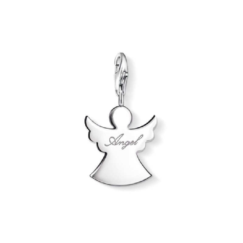 Thomas Sabo Charm-Anhänger Schutzengel für Damen aus Silber, 14x27 mm, silberfarben