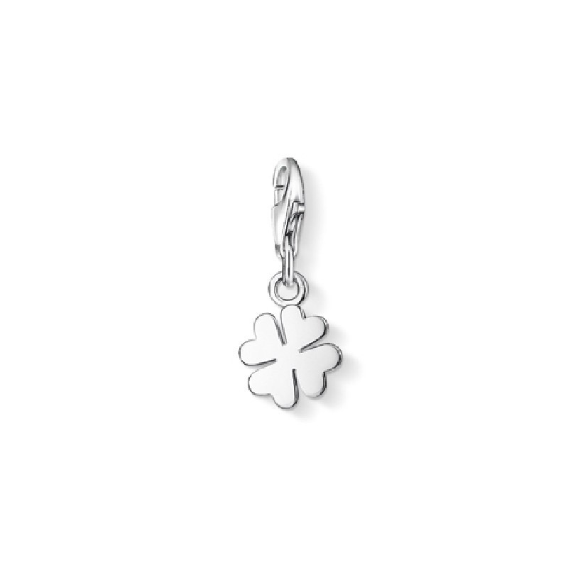 Thomas Sabo Charm-Anhänger Kleeblatt, 925 Silber, Damen, silberfarben