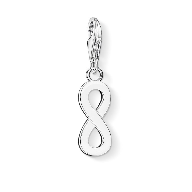 Thomas Sabo Charm-Anhänger Infinity für Damen aus 925er Silber, silberfarben, 8x30 mm